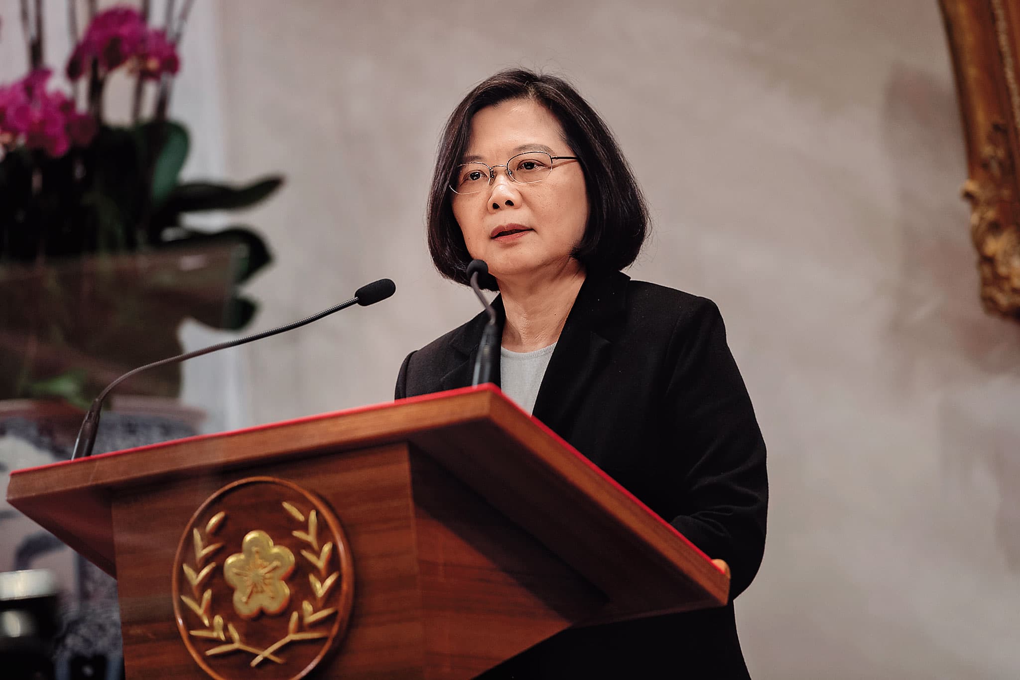 韓國瑜批蔡英文總統(圖),不要九二共識,乾脆獨立,不要裝腔作勢。(總統府提供)