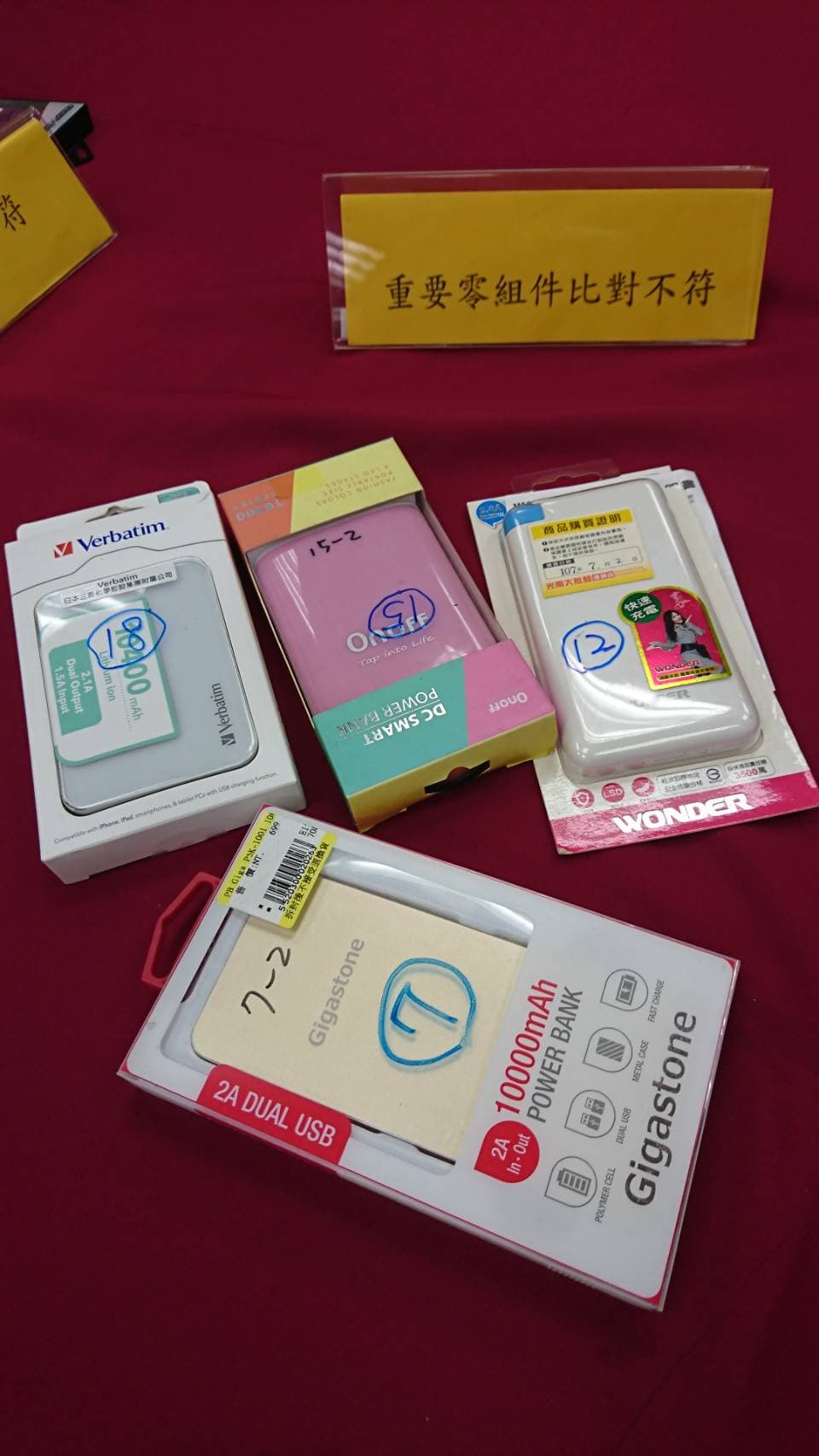 5款不符合重要零組件規範。(消基會提供)