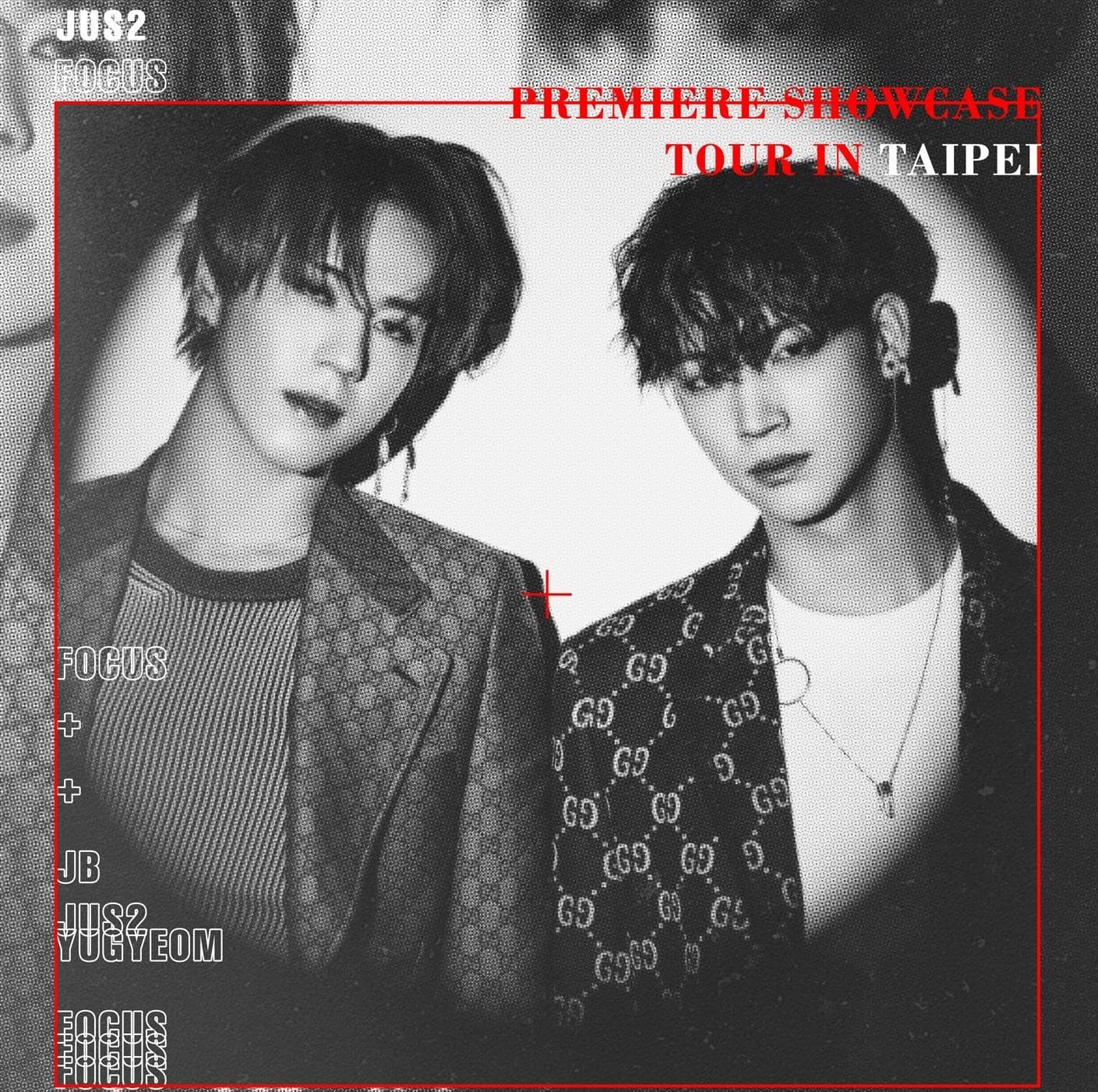 GOT7隊長JB(右)與最年幼的有謙組成新小分隊「Jus2」,宣布4月14日來台舉辦showcase演唱會。(中華文創提供)