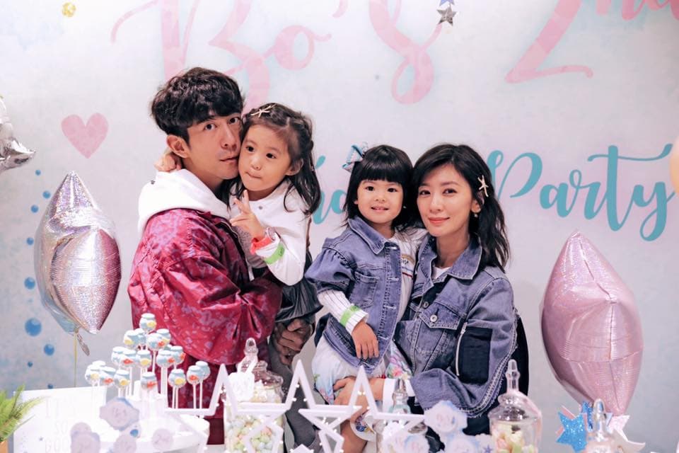 賈靜雯曬出替Bo妞歡慶2歲生日美照,卻不見大女兒梧桐妹身影,主要因梧桐妹在上海念緣故。(翻攝自賈靜雯臉書)