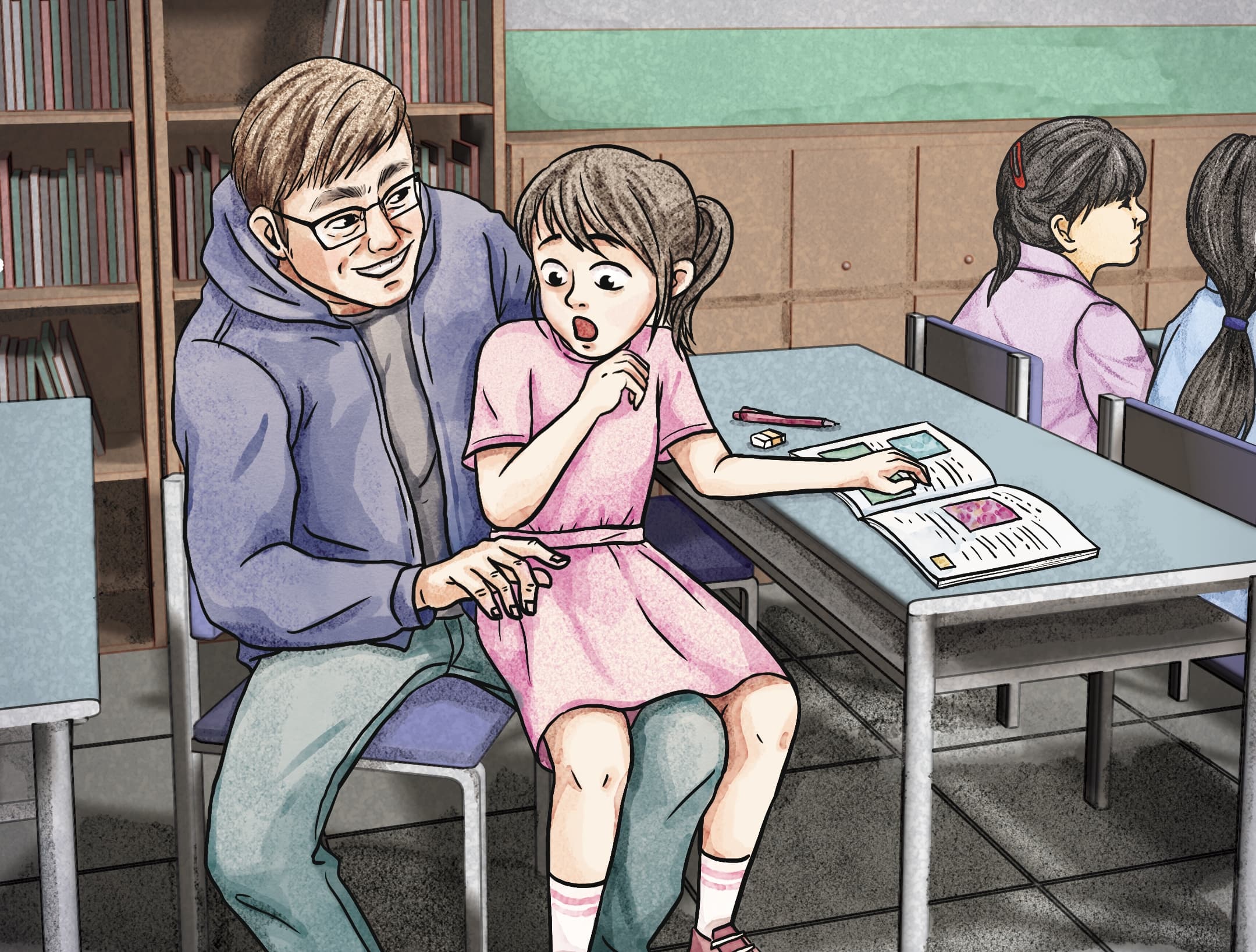 補習班C姓老師以指導女童功課為由,多次在課堂上猥褻女童得逞。