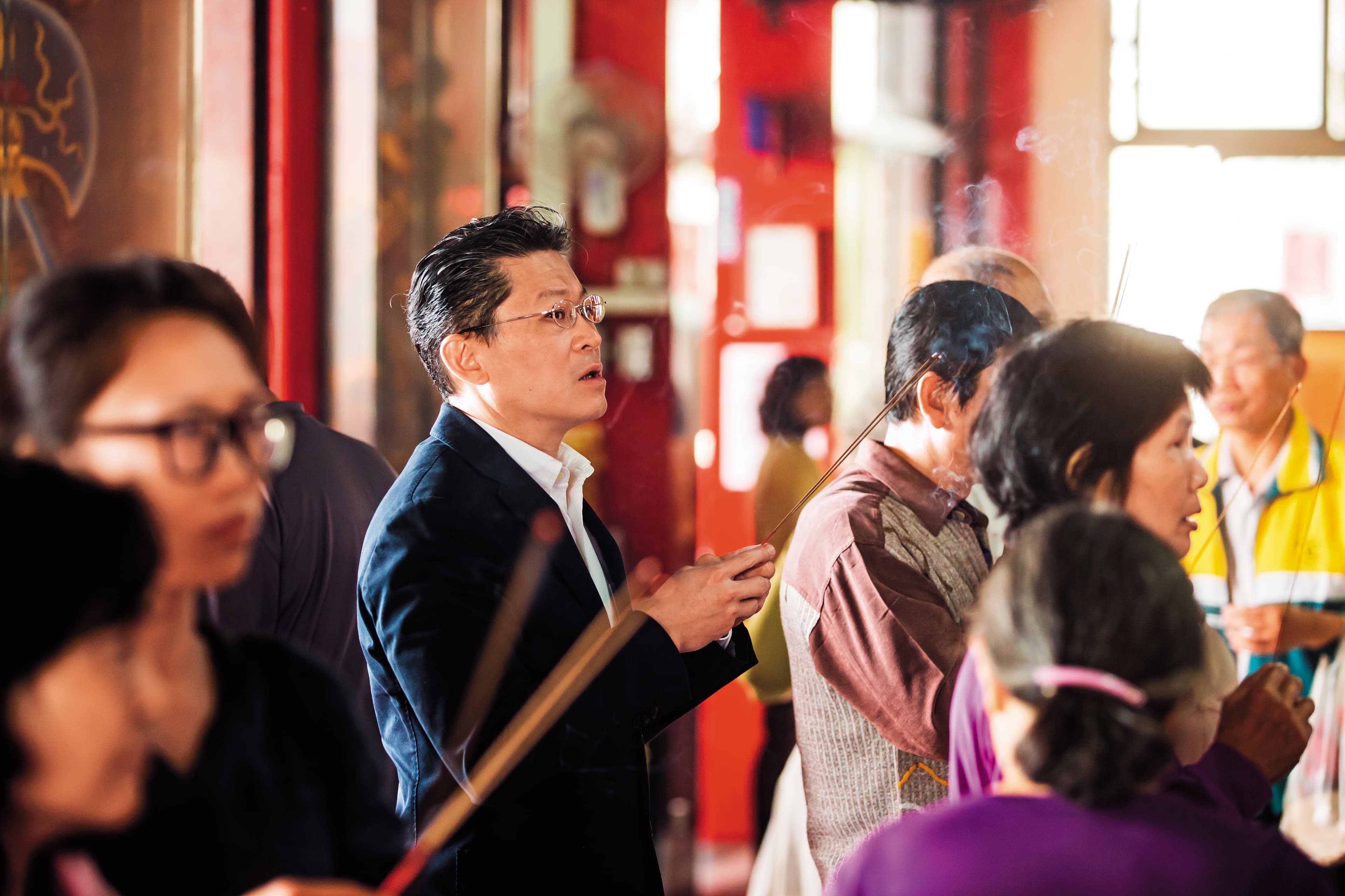 林堉璘生前當湧蓮寺主委超過40年,林鴻南(圖)前年選上湧蓮寺副主委,接班意味濃厚。