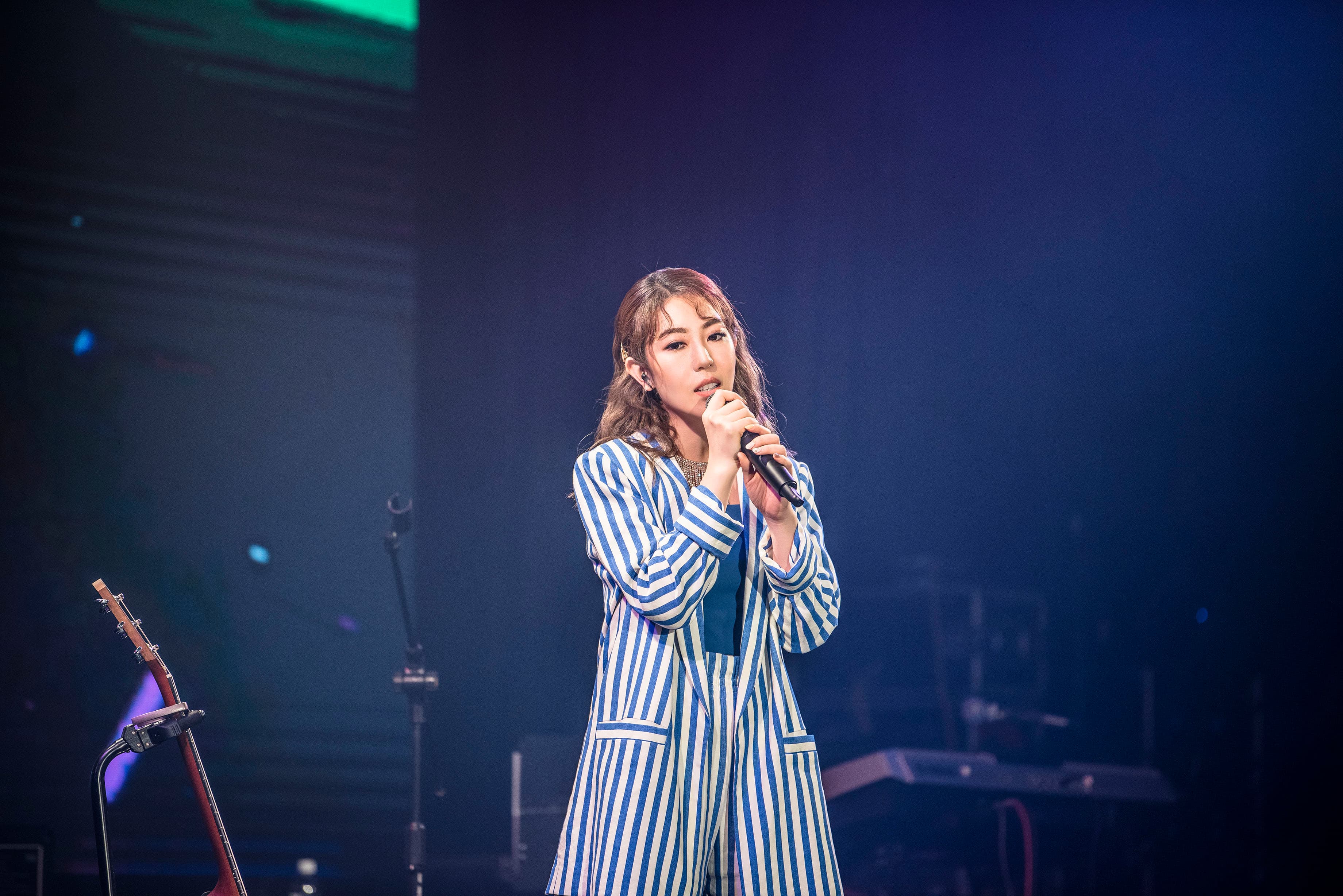 為了此次《MyLove巡迴首場演唱會》,唐芯已有2天沒闔眼。(單純夢想文創事業提供)