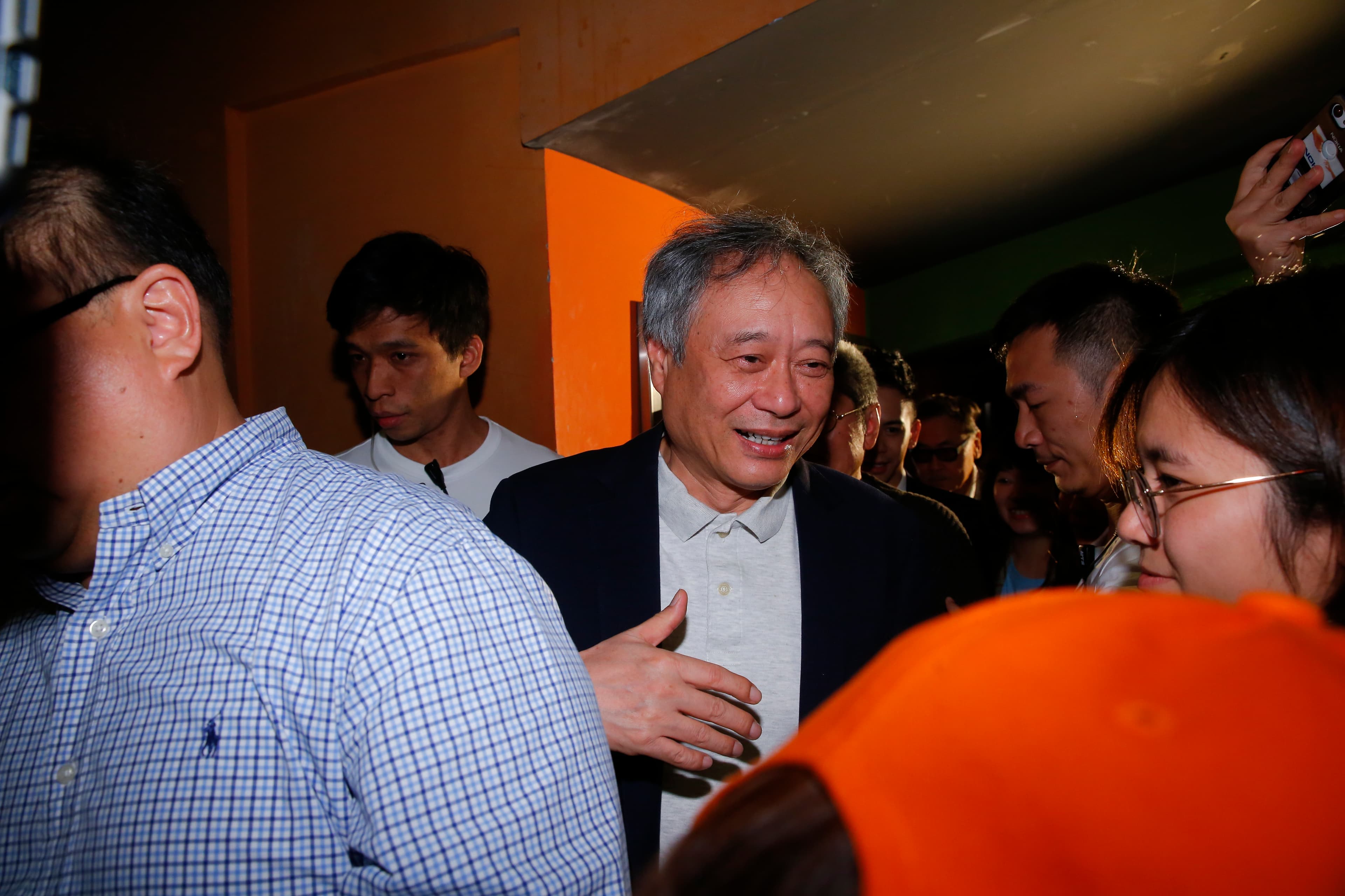 李安忙完自己電影《雙子殺手》的宣傳,特地再來支持兒子的作品。