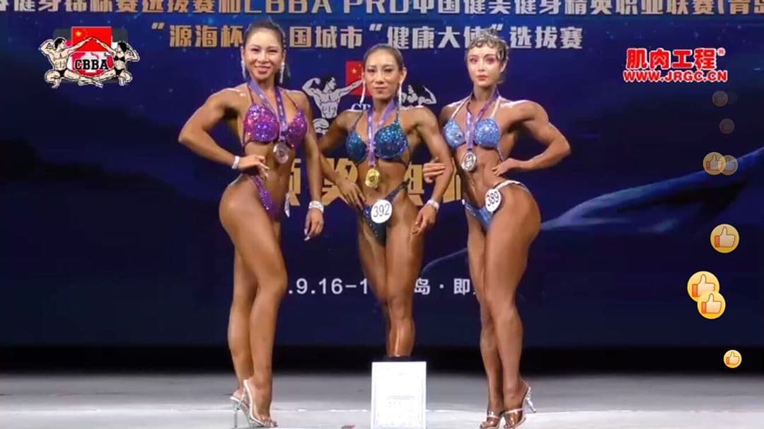 袁合榮在中國健美比賽中獲得第2名。(翻攝袁合榮Instagram)