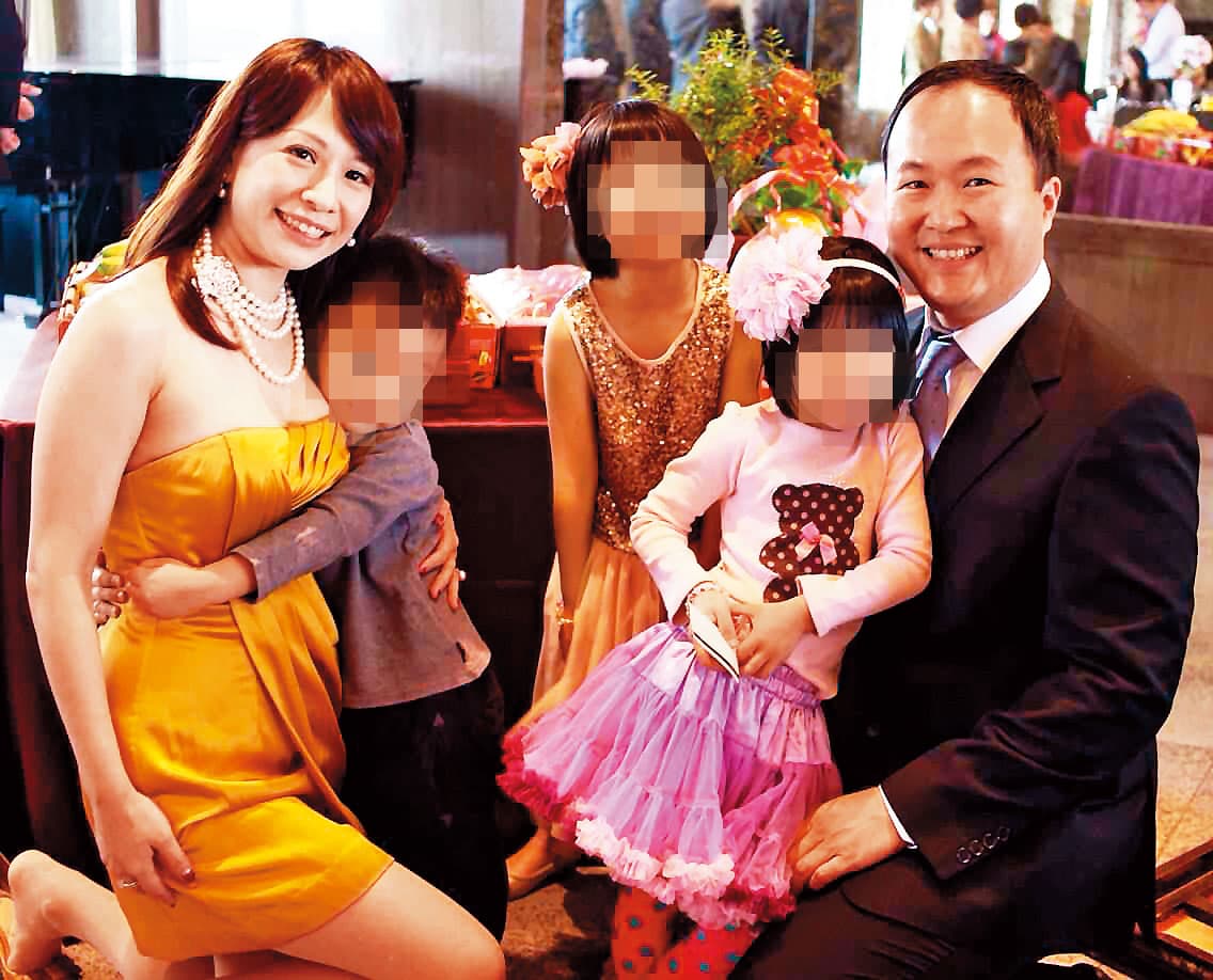 張乙濤(右)與前妻藍婉綺(左)育有3名子女,離婚至今對扶養費用仍未達成共識。(讀者提供)