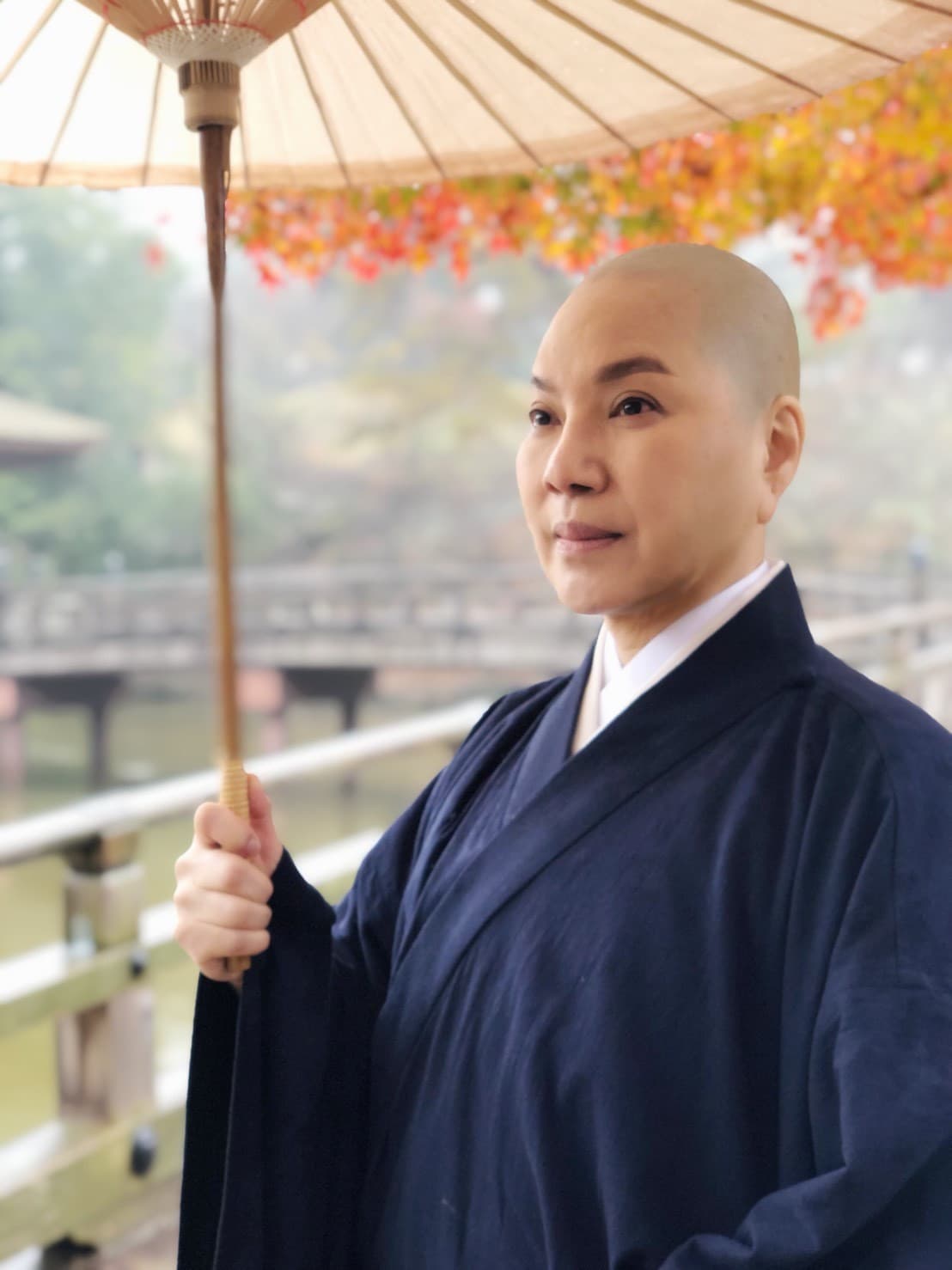 唐美雲為《高僧傳—行基菩薩》 的故事,特別前往日本奈良拍攝。(民視提供)