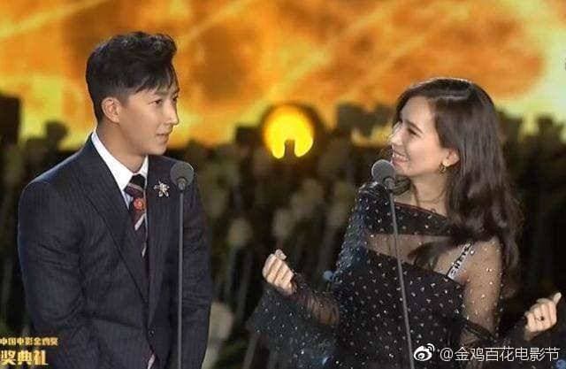 韓庚與盧靖姍兩人因為金雞獎結緣。(翻攝自金雞百花電影節微博)