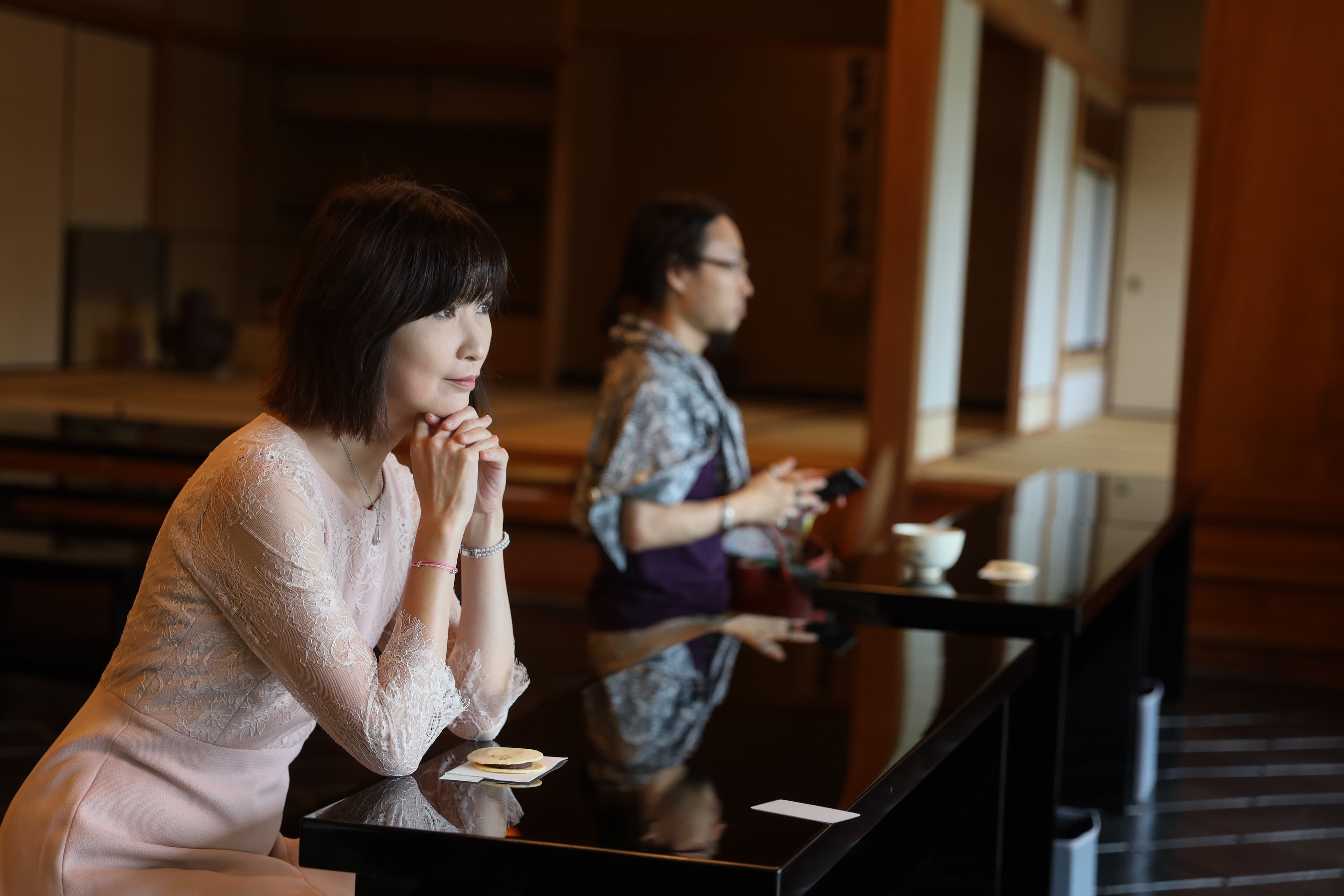 在日本靜岡「MOA美術館」喝抹茶、吃和菓子,是旅程中的小確幸。