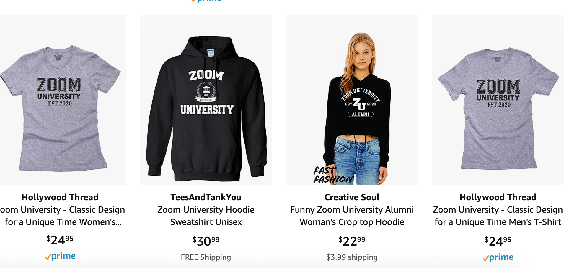 Zoom大學火熱,亞馬遜網站上周邊系列商品紛紛出籠搶商機。(翻攝亞馬遜)