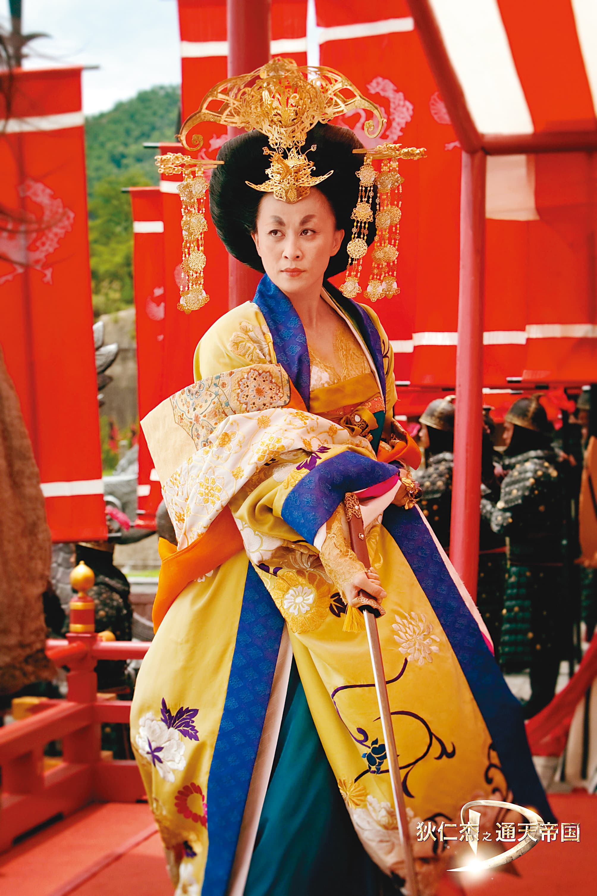 劉嘉玲在《通天神探狄仁傑》演出武則天,霸氣細膩的演出,讓她得到香港金像獎最佳女主角獎。(東方IC)