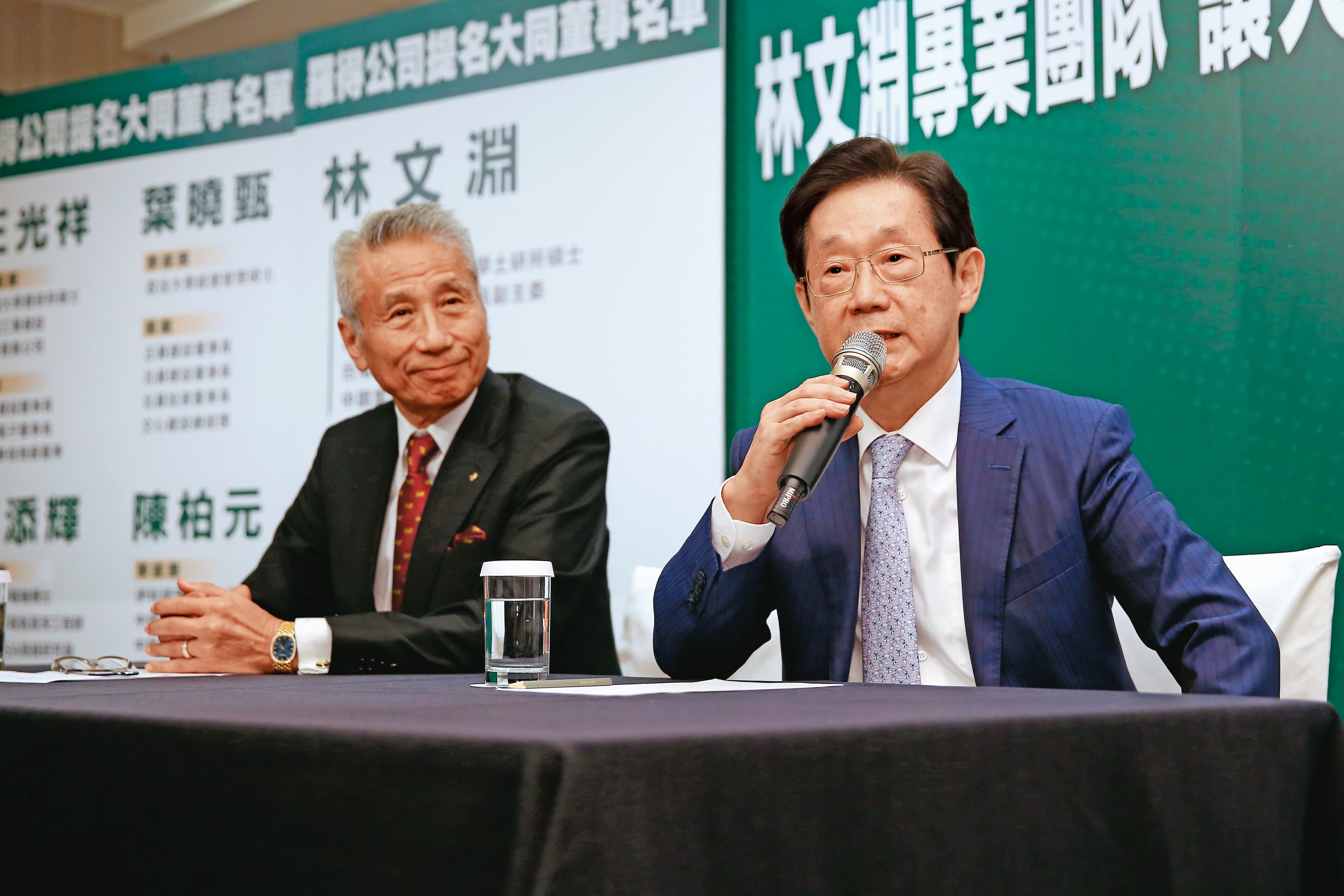 百年老店大同公司在本月21日召開臨股會,市場派奪下7席董事,日前已預告將提名台苯董座林文淵(右)擔任大同新董事長。