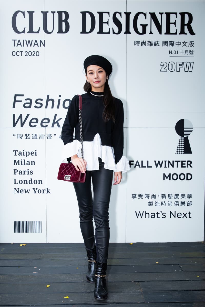 藝人艾莉絲自創有機美妝品牌「Oui Organic」轉型成功,也出席了秋冬大秀。(CLUB DESIGNER提供)