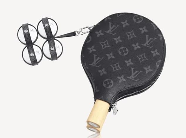 LV另推出訂價約新台幣6萬8000元的乒乓球套組。(翻攝louisvuitton.com)