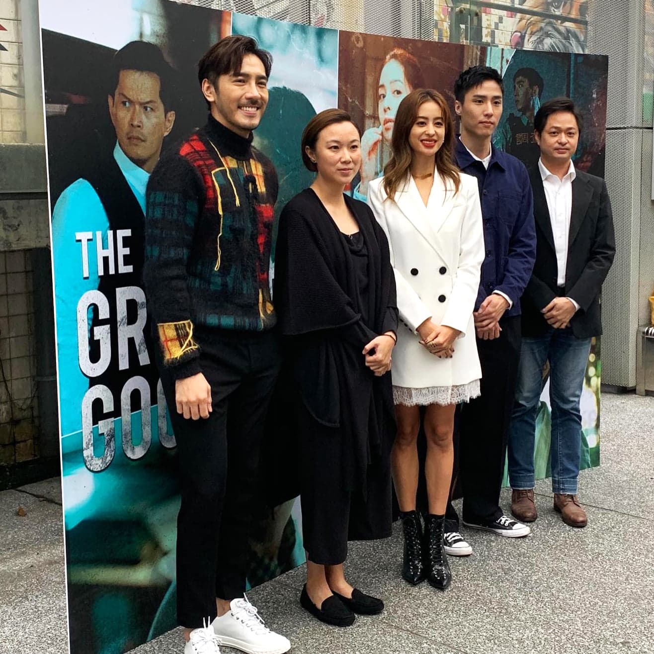 導演馬君慈(左2)透露,影片結合犯罪、間諜、懸疑、友情、愛情等電影元素。(調查局提供)