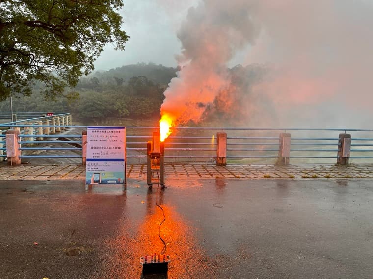 6日鋒面報到為北部帶來一波強降雨,水利署趁此波降雨雲系加碼啟動人工增雨。(水利署提供)