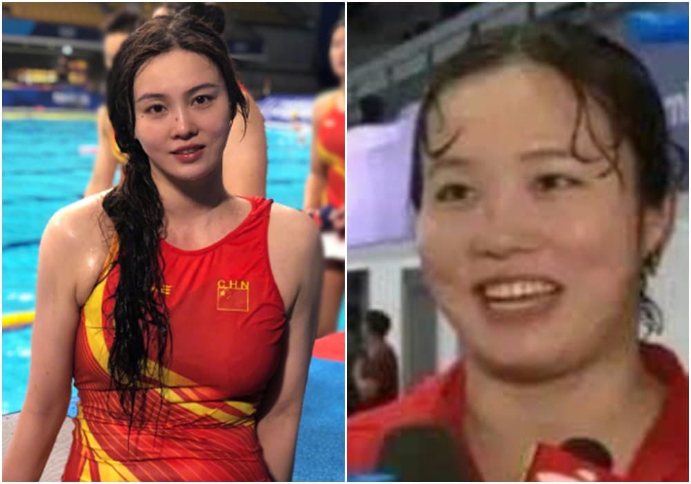熊敦瀚在游泳池前PO出的氣質美照,與中國電視台零修圖的畫面,簡直判若兩人。(翻攝微博)