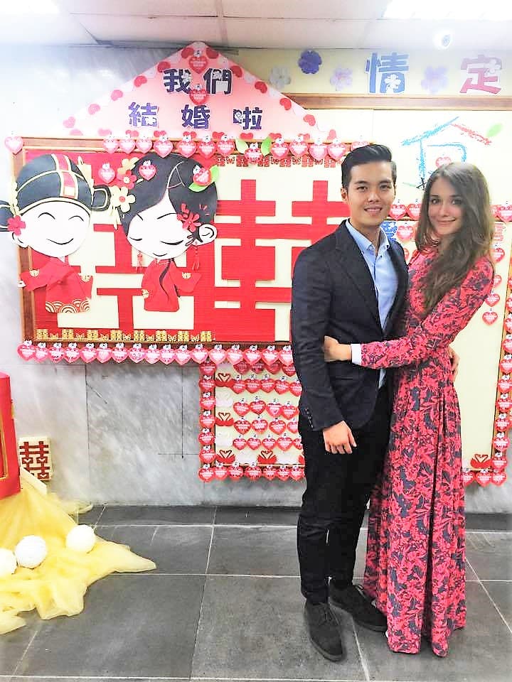 瑞莎與鞋業小開老公Mike兩人在峇里島完婚,但直到男方11月生日當天才辦理結婚登記。(翻攝自瑞莎臉書)