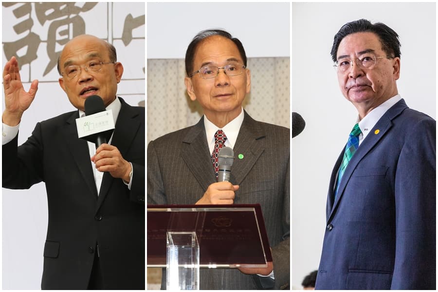 中國大陸國台辦今(5日)點名蘇貞昌(由左至右)、游錫堃、吳釗燮3人,證實將依法對清單在列的「台獨」頑固分子實施懲戒。
