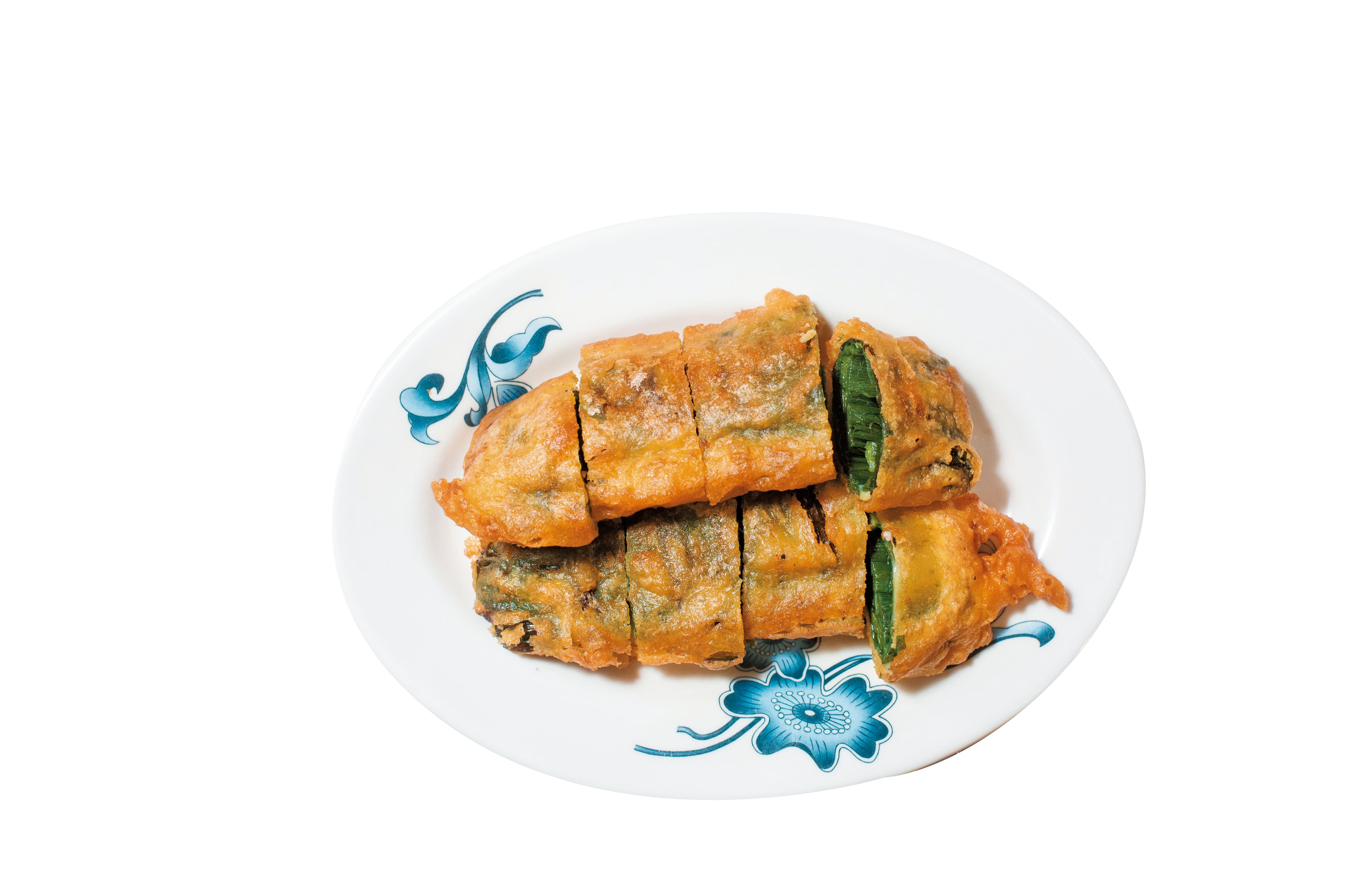 阿源炸粿的韭菜條水分、甜度完整保持,不糊爛。(25元/份)