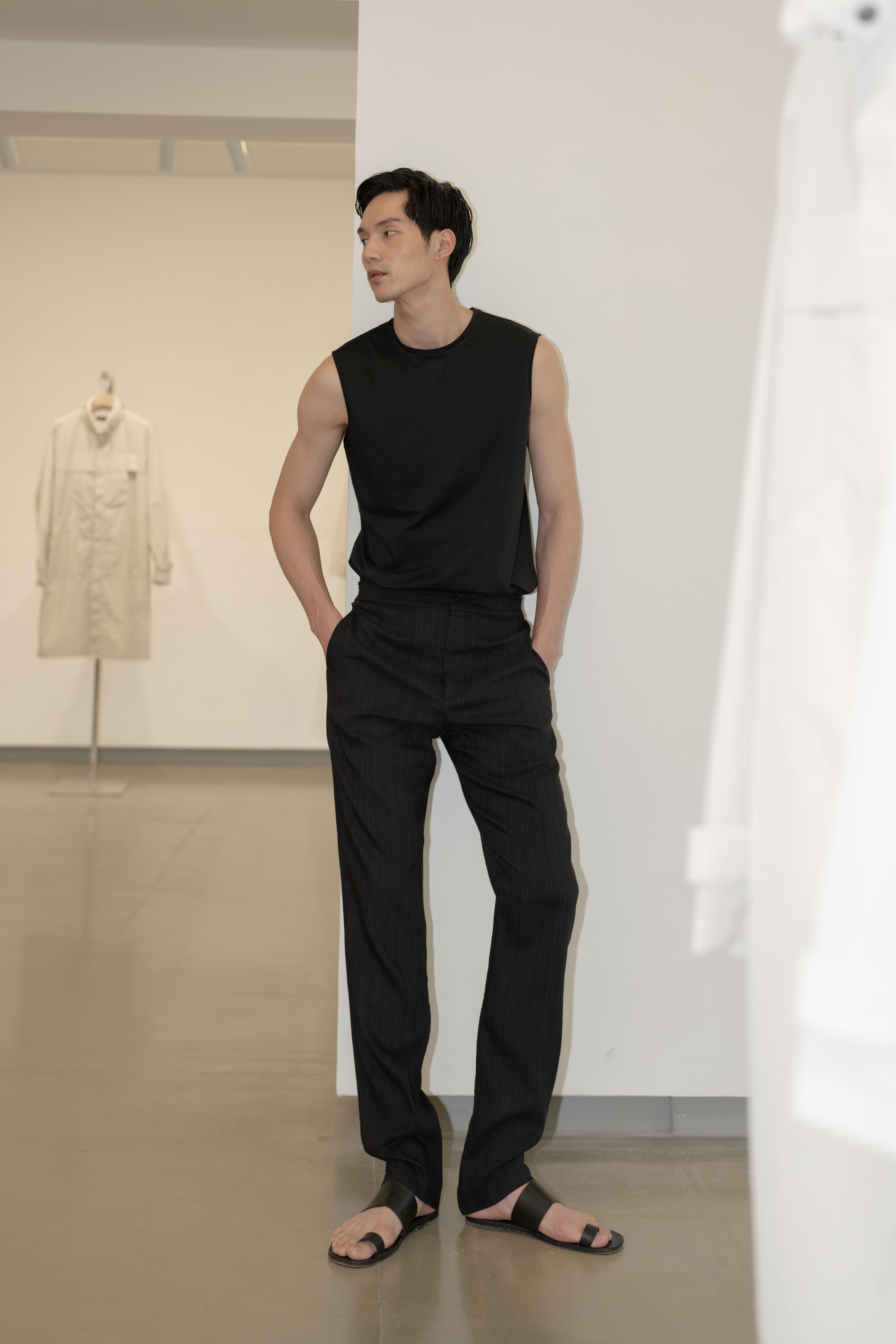 去蕪存菁的直接與俐落,是peter wu本季服裝重點。(peter wu提供)