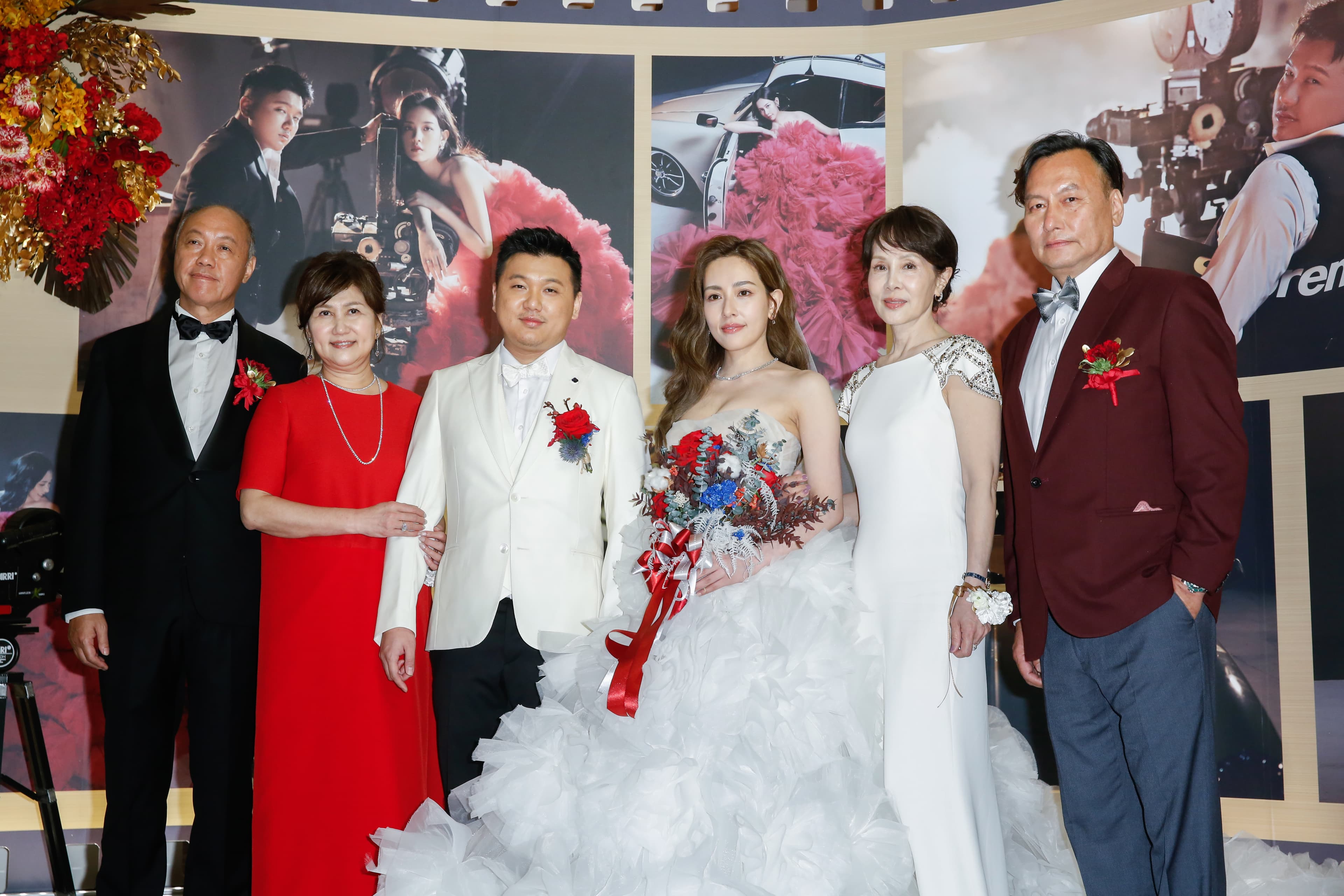 新郎王鼎霖是製作人王鈞、經紀人丘秀珠之子,丁巧唯則有導演爸丁仰國、星媽林秀君。