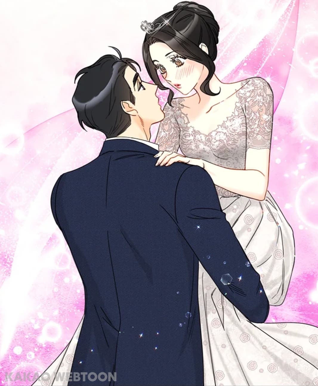 漫畫番外篇描繪泰武(左)與荷莉的結婚及婚後生活。(翻攝自KAKAO WEBTOON)