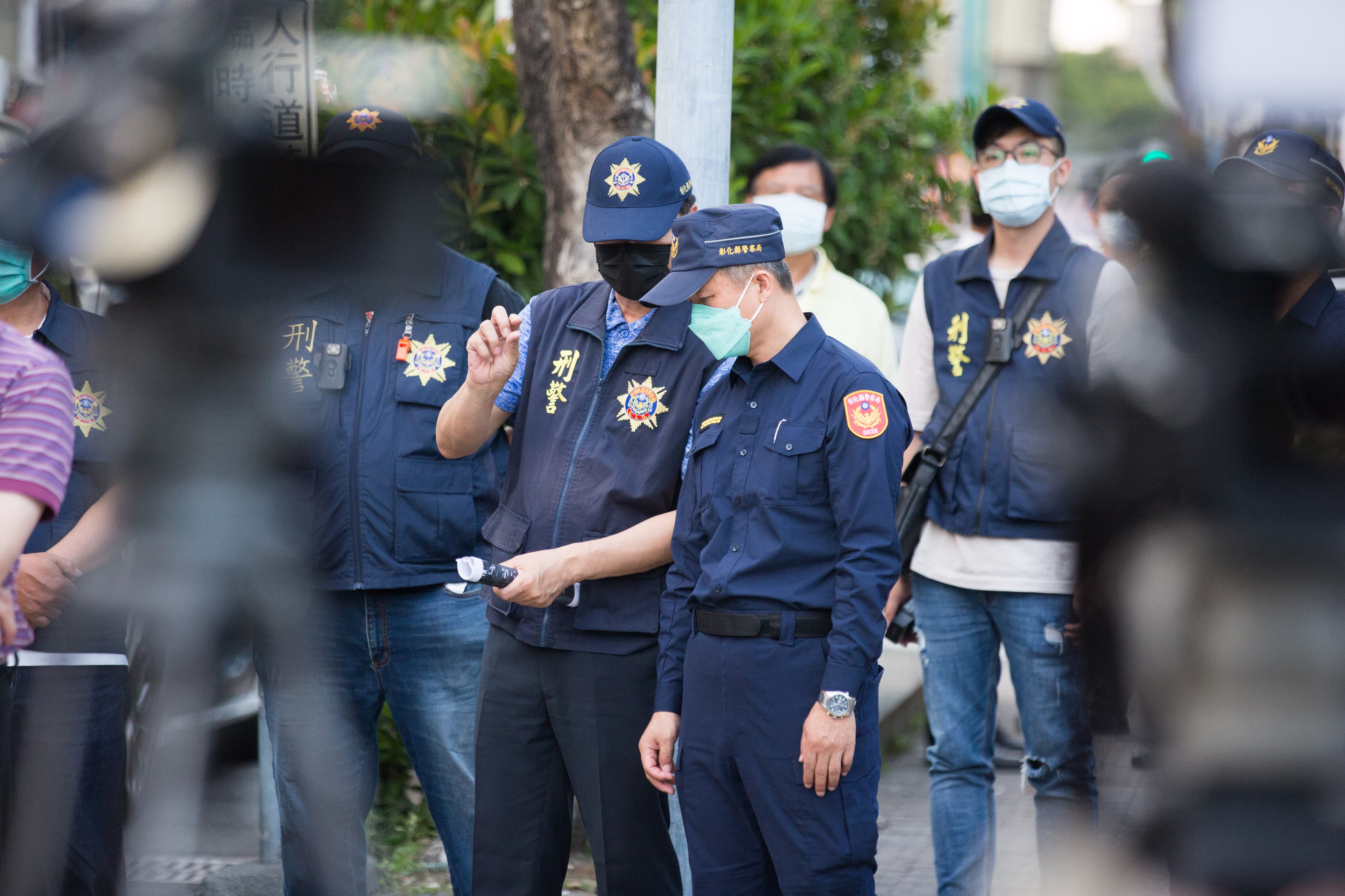彰化分局長王國峯現場查看。