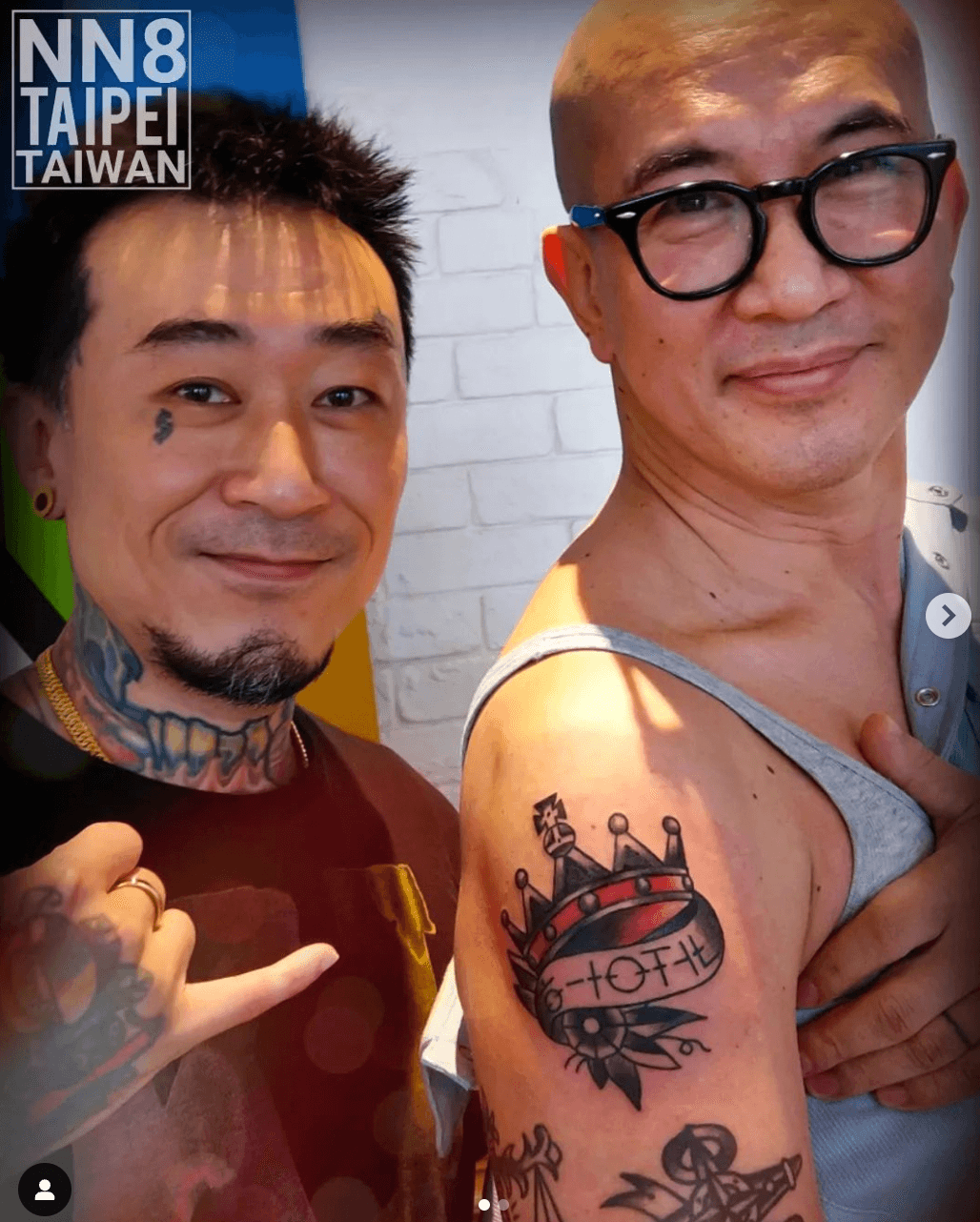 具俊曄再添新刺青,眼尖網友發現他高調向老婆大S示愛。(翻攝刺青店ig benlazo.nn8)