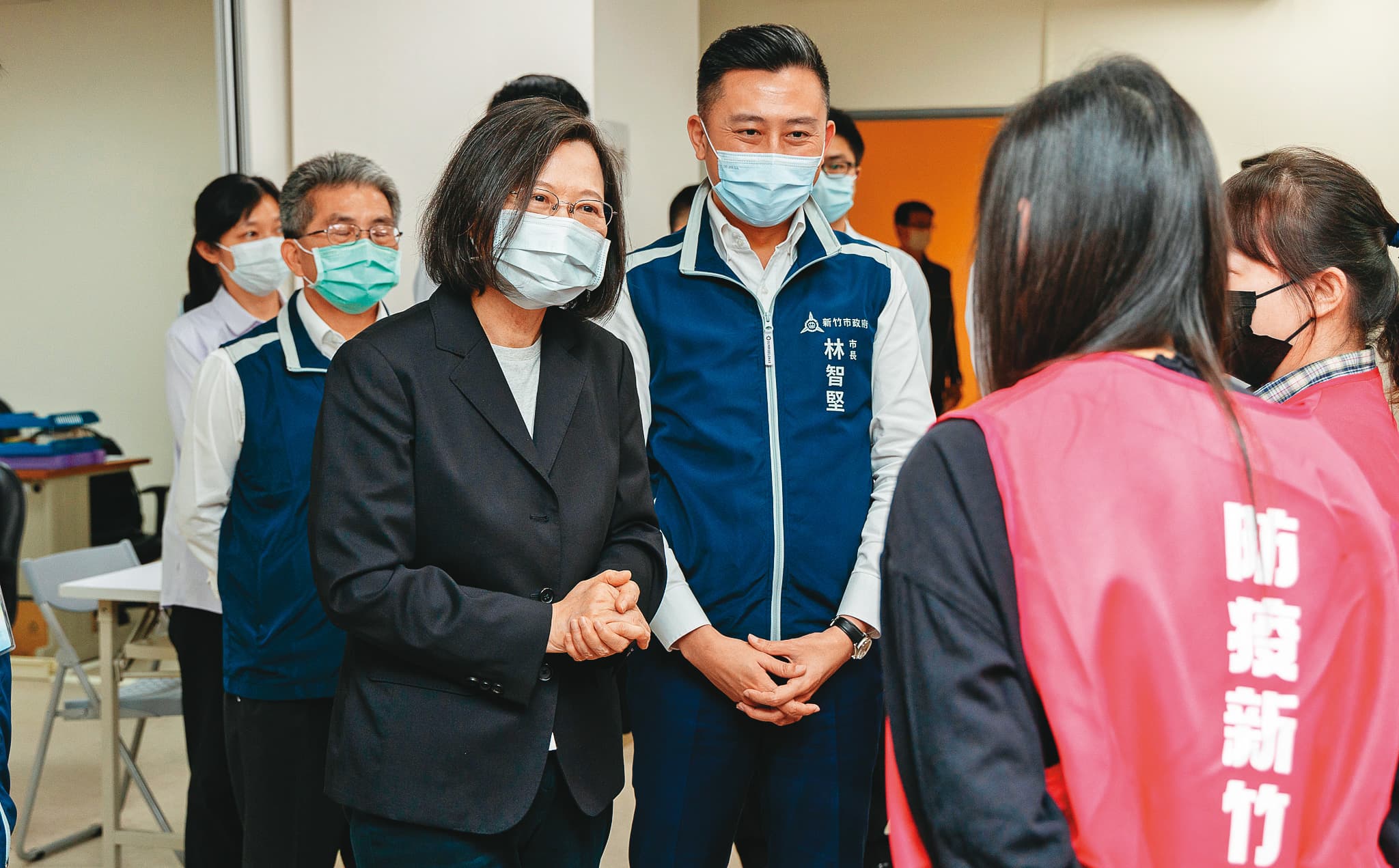 在大新竹合併推動進度停滯後,民調一直領先的林智堅重回桃園接班人選名單。(總統府提供)