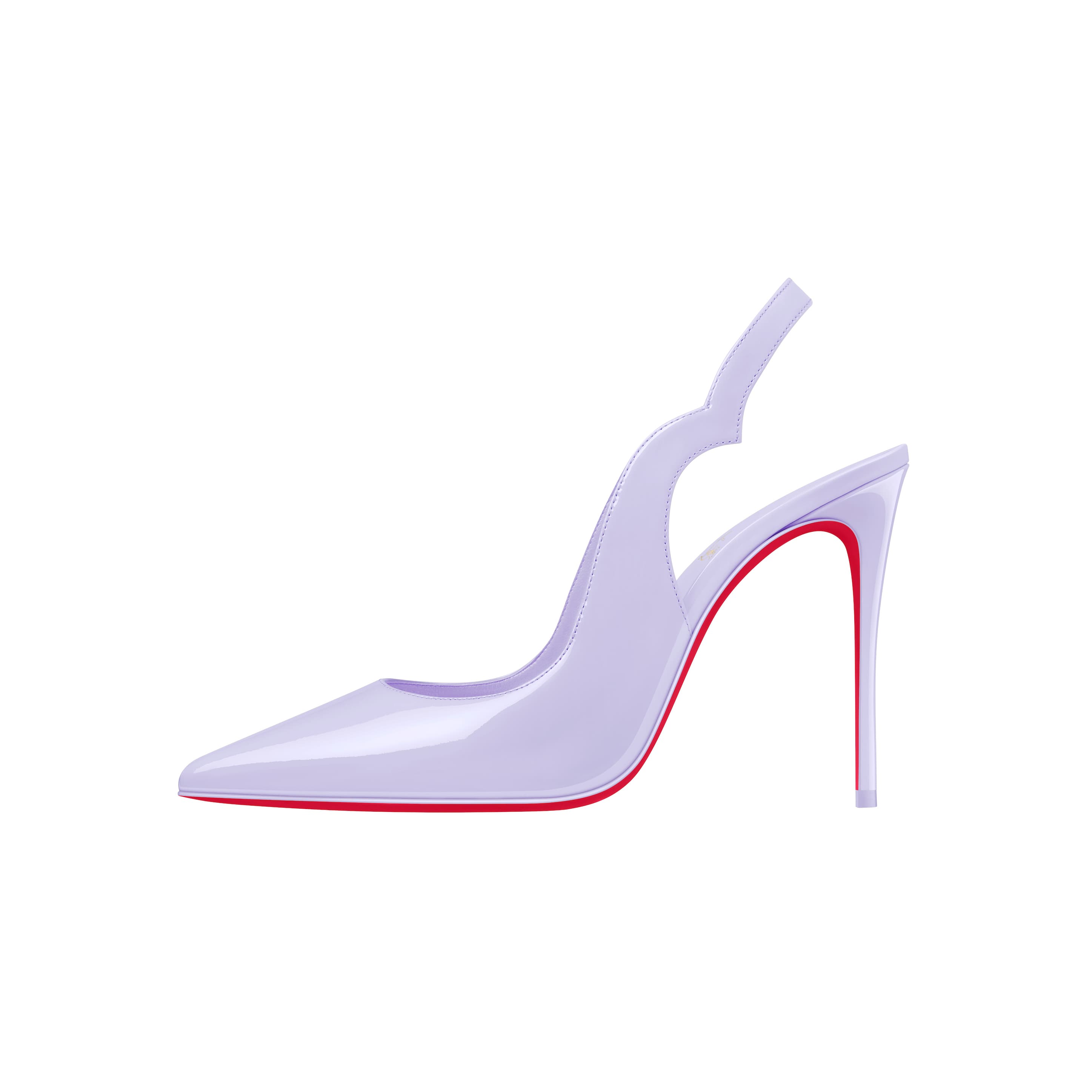 漆皮Hot Chick Sling。NT$27,500(Christian Louboutin提供)