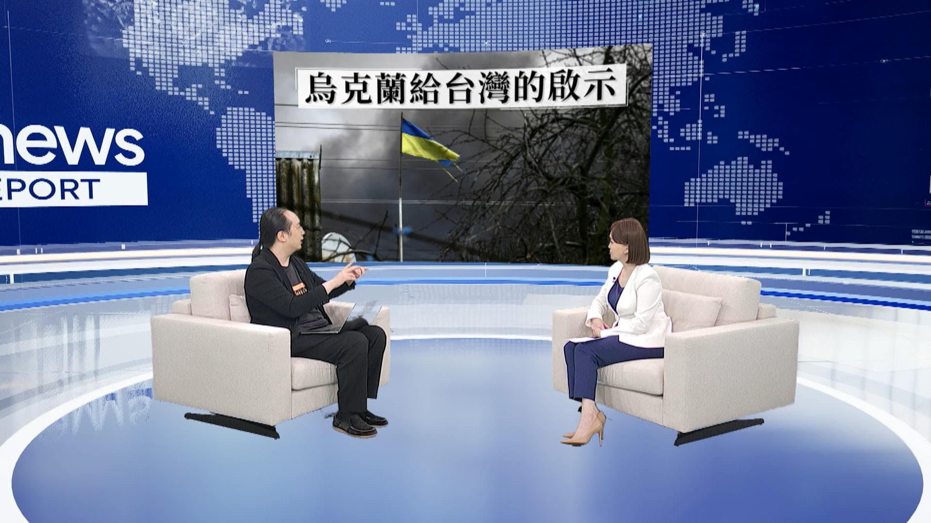 唐鳳指出,烏克蘭在戰爭中對於「資訊」的運用,值得我們借鏡。(《鏡電視調查報告》提供)