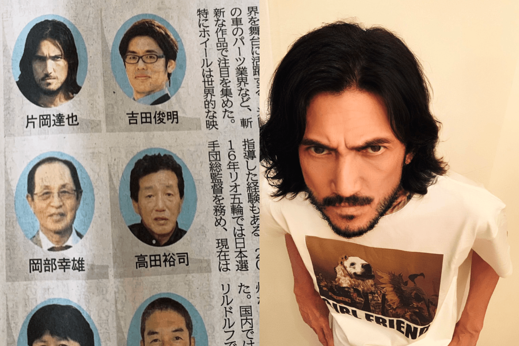 片岡達也的長相神似西方人,不過也引來不少困擾。(翻攝自@KATAOKA12201905 twitter)