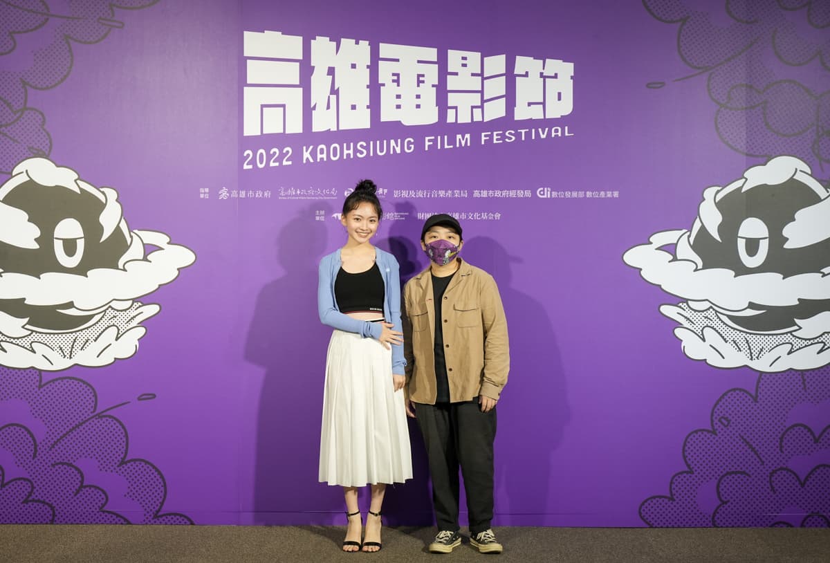 《幻象人》導演王逸鈴偕同演員喬湲媛出席放映現場,暢聊拍戲苦樂。(高雄電影節提供)