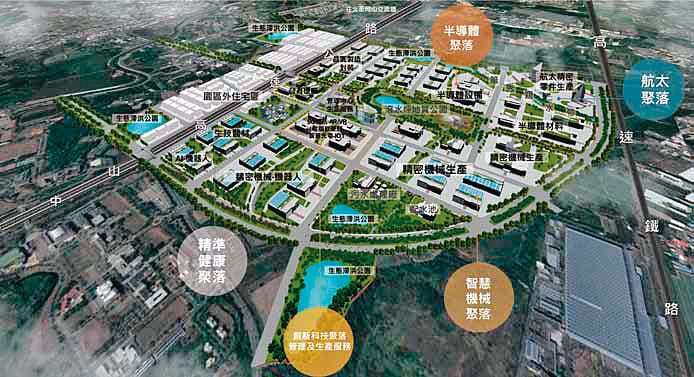 陳其邁在行政院的歷練,讓他知道南部欠缺工業用地,回鄉服務後,加速推動橋頭科學園區(圖)的規劃開發與招商。(高市交通局提供)