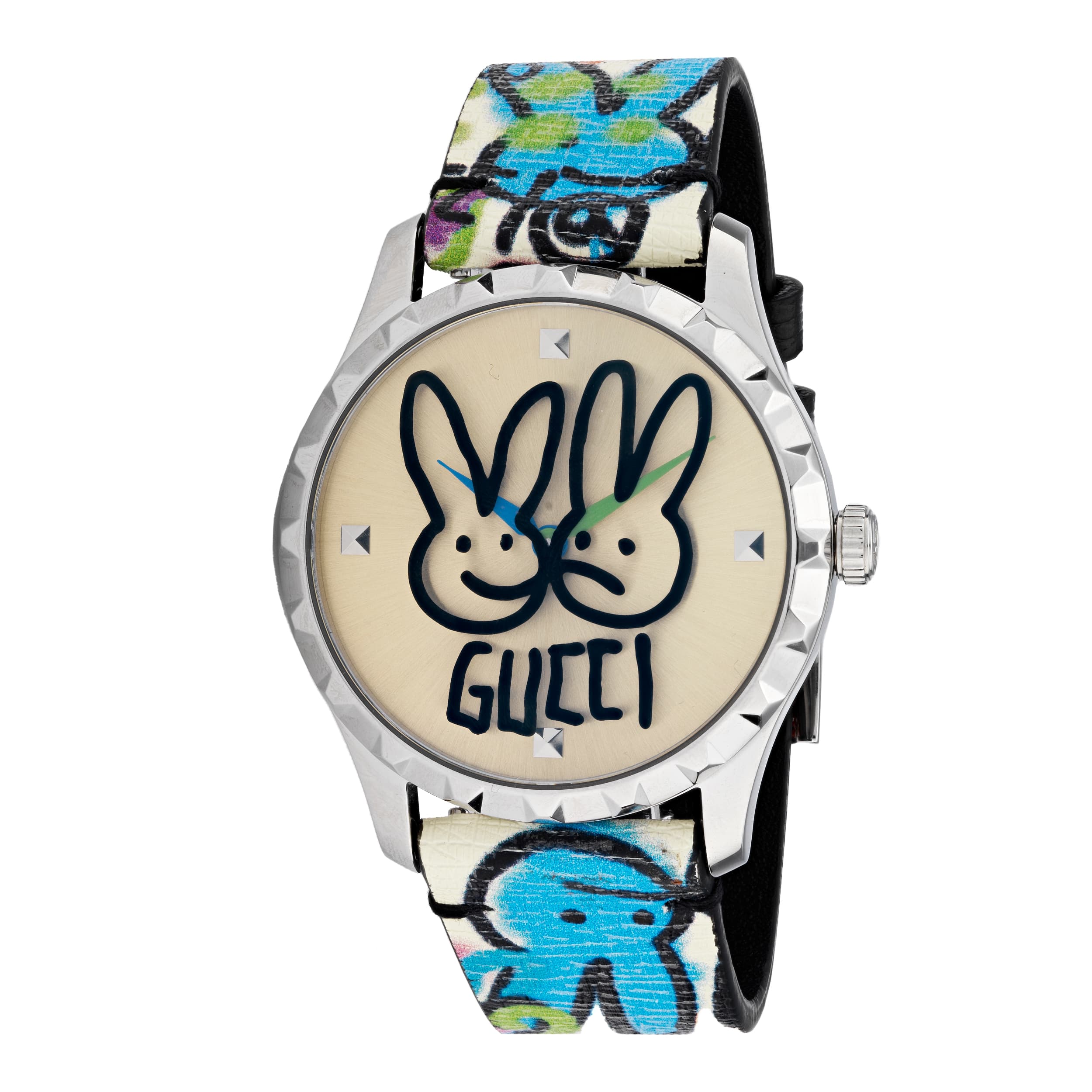 GUCCI兔年主題限定系列印花錶。NT$35,000(古馳提供)
