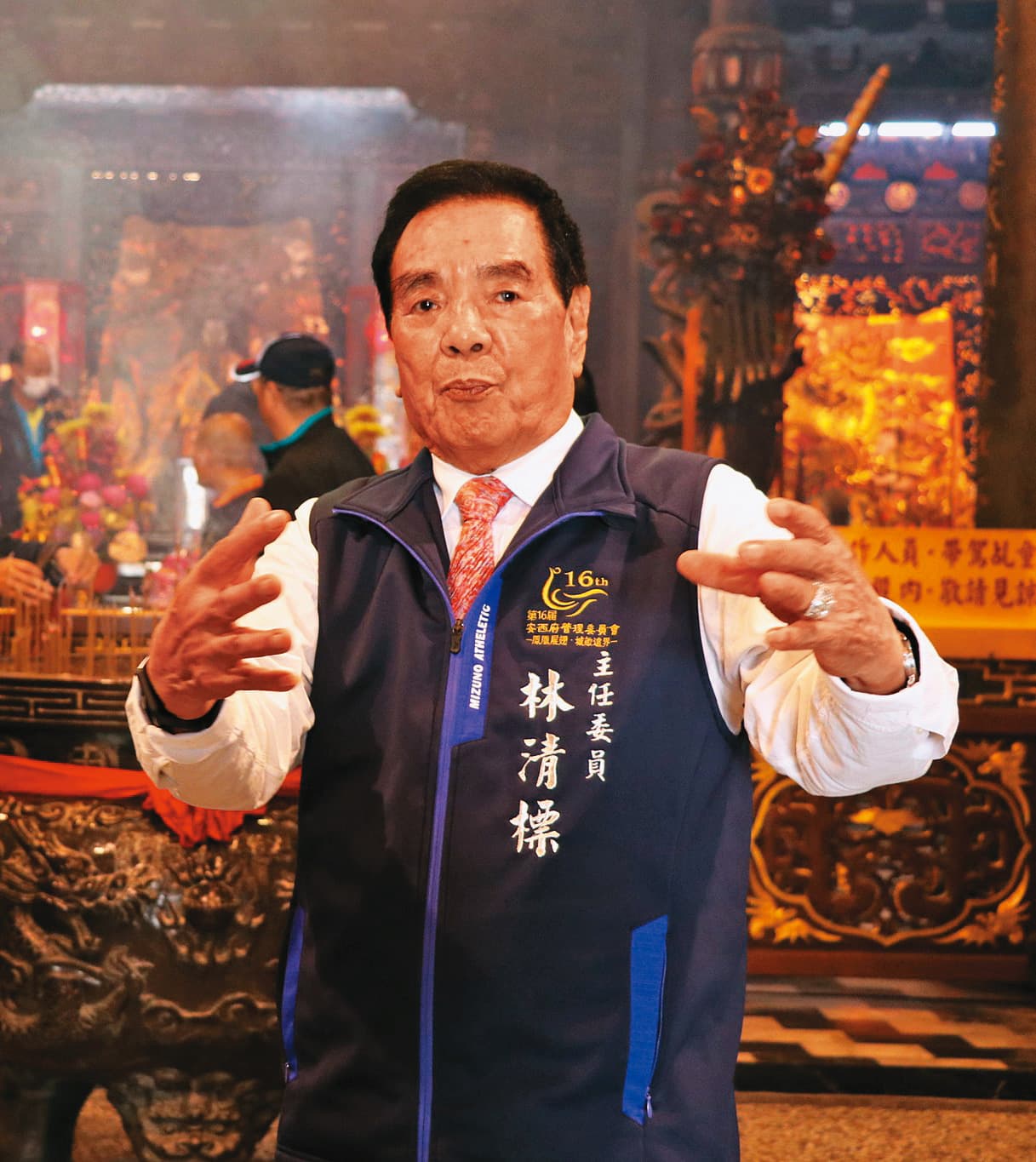 雲林縣赫赫有名的縱貫線大哥林清標,被封為「幽冥教主」,曾出面協調沈宗隆與張榮味之爭。(翻攝五條港安西府張李莫千歲開基老祖臉書)
