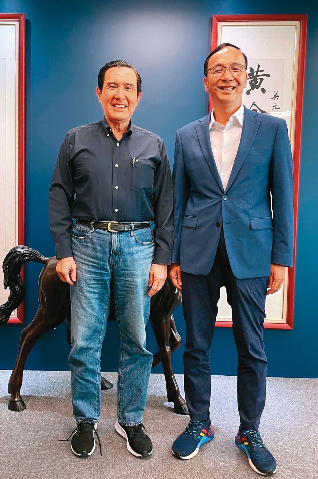 馬英九宣布訪中前夕,朱立倫14日拜會馬,請益2024選戰相關議題。(國民黨提供)