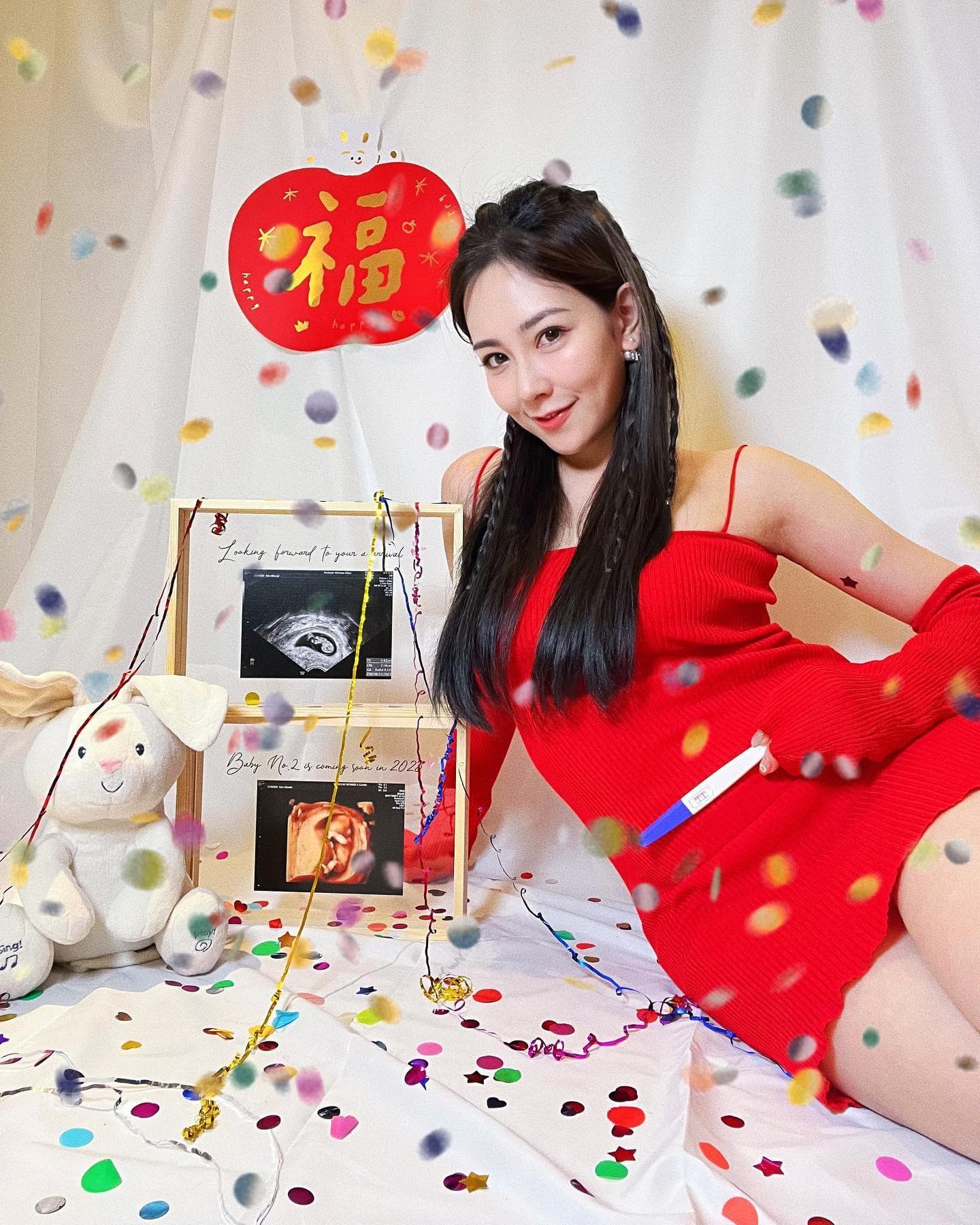 丁巧唯今年元旦宣布懷上第二胎。(翻攝自丁巧唯臉書)