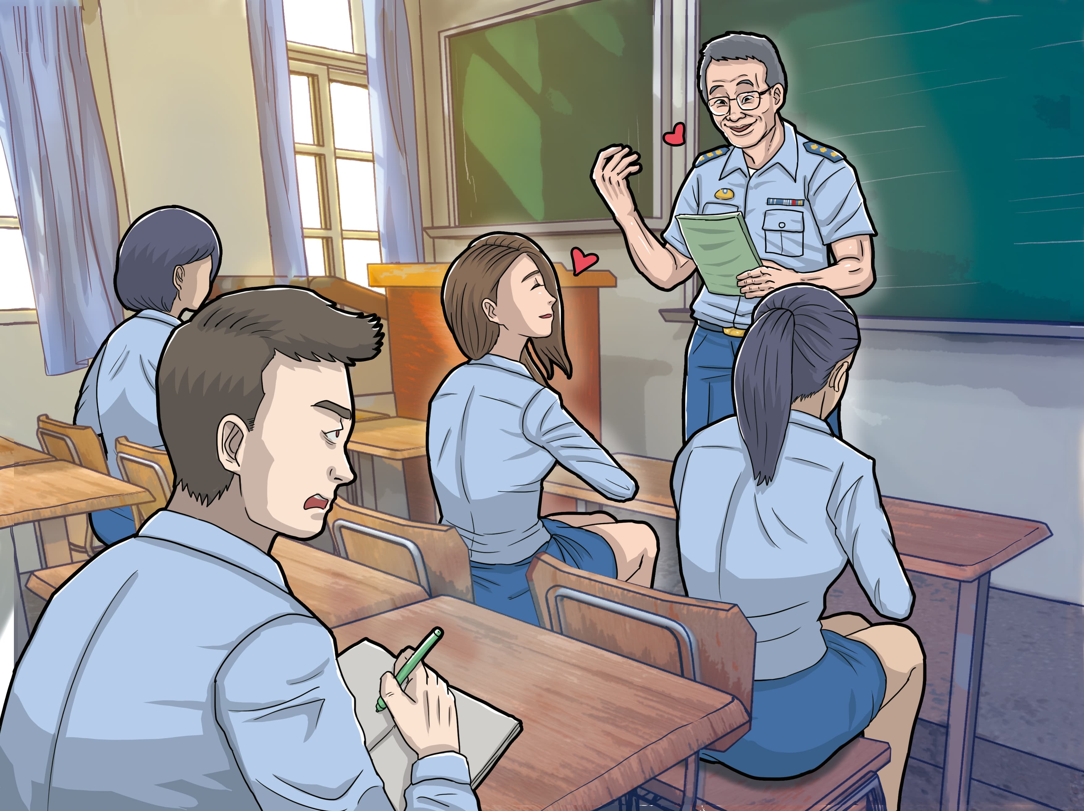 賴智明被投訴「重女輕男」,上課時要求女學生坐前排、男學生往後坐。