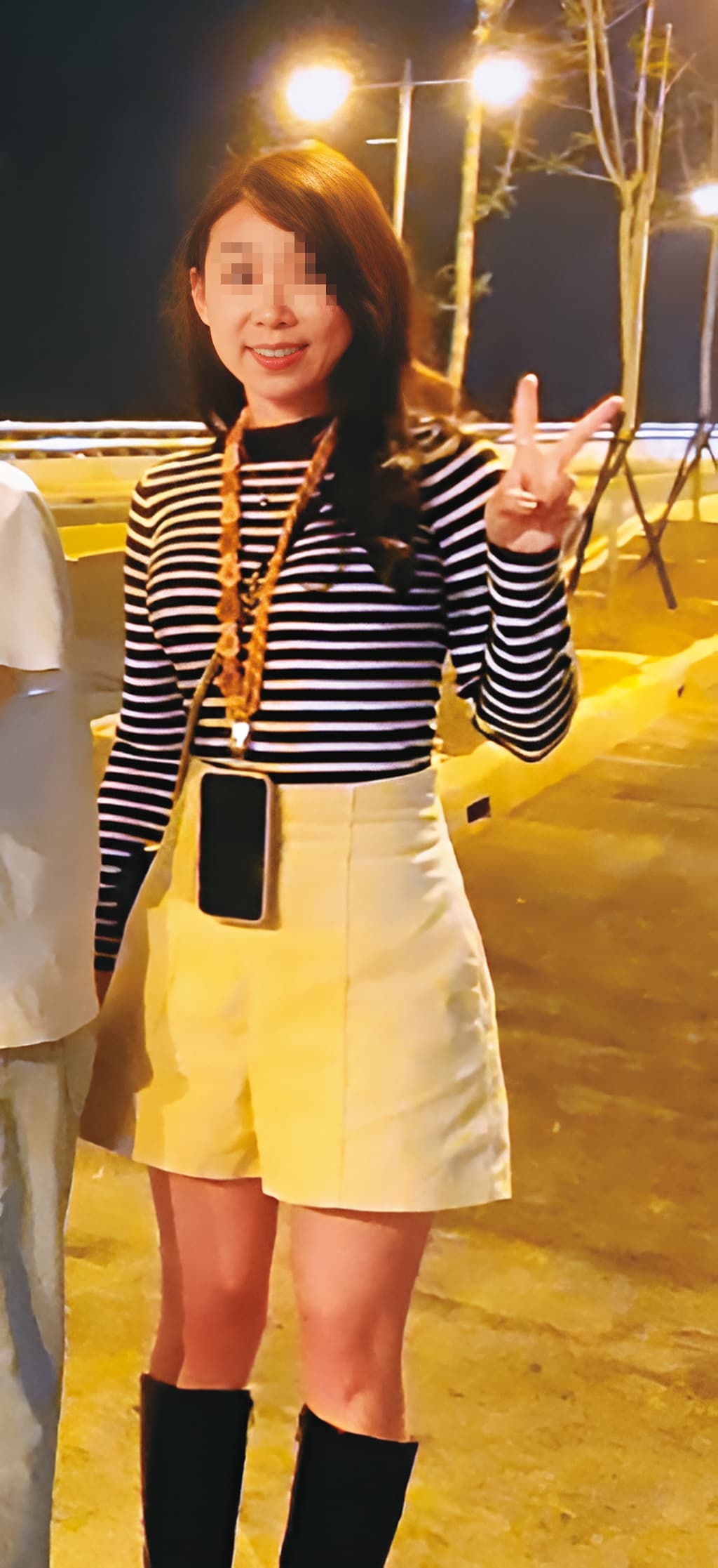 吳姓女學生官拜海軍少校,目前是清大博士班的學生。(讀者提供)