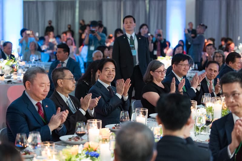 副總統賴清德過境美國紐約,與當地僑胞午宴並發表演說。(總統府提供)