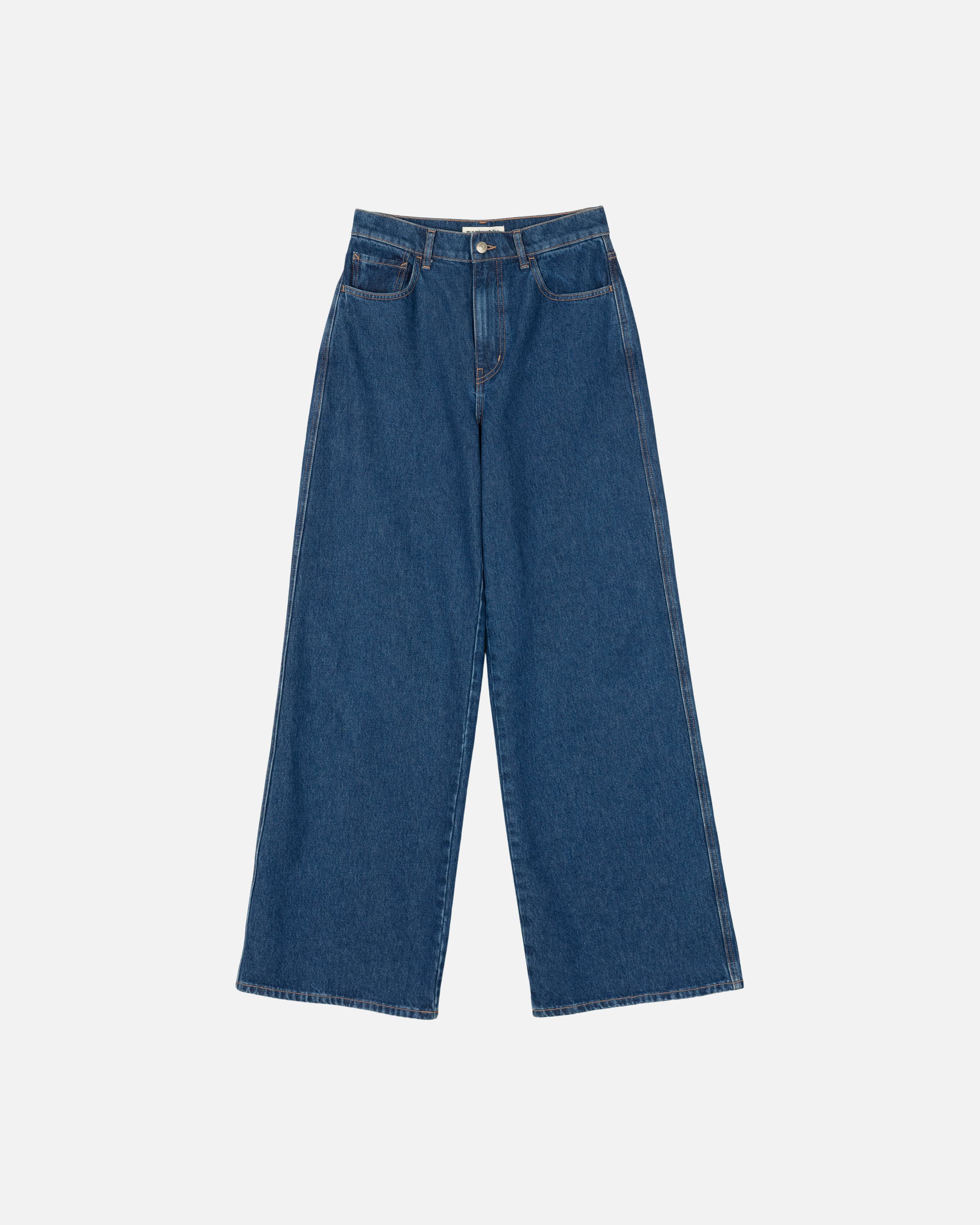 Marimekko Maridenim靛藍寬管褲。NT$11,900(俊思提供)