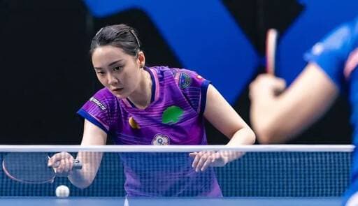 鄭先知(圖)2021年與陳思羽闖進東京奧運桌球女雙前8強。(翻攝自鄭先知IG)