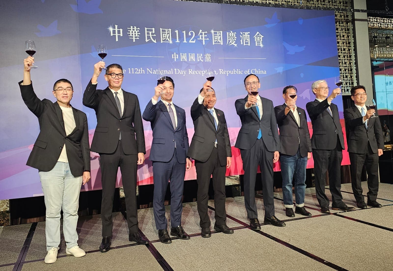 北北基桃4縣市首長颱風天出席國民黨酒會,引發議論。(翻攝自連勝文臉書)
