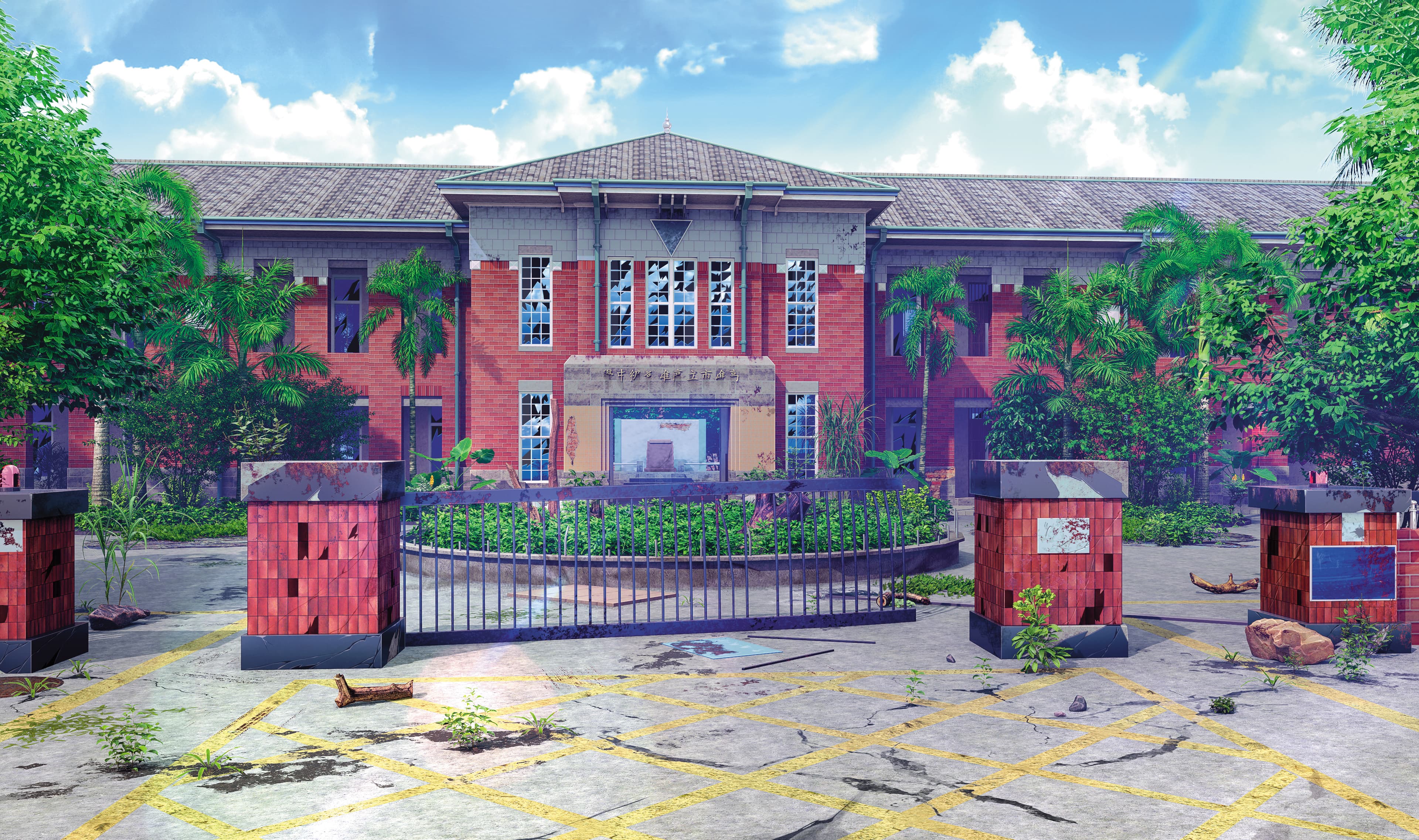 《末路之旅~高雄篇~》有不少本土在地元素,圖為高雄中學一景。(Erotes Studio提供)