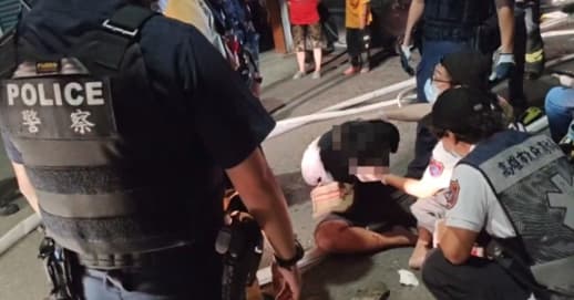 吳姓姪子當時呈酒醉狀態,情緒相當激動。(翻攝畫面)