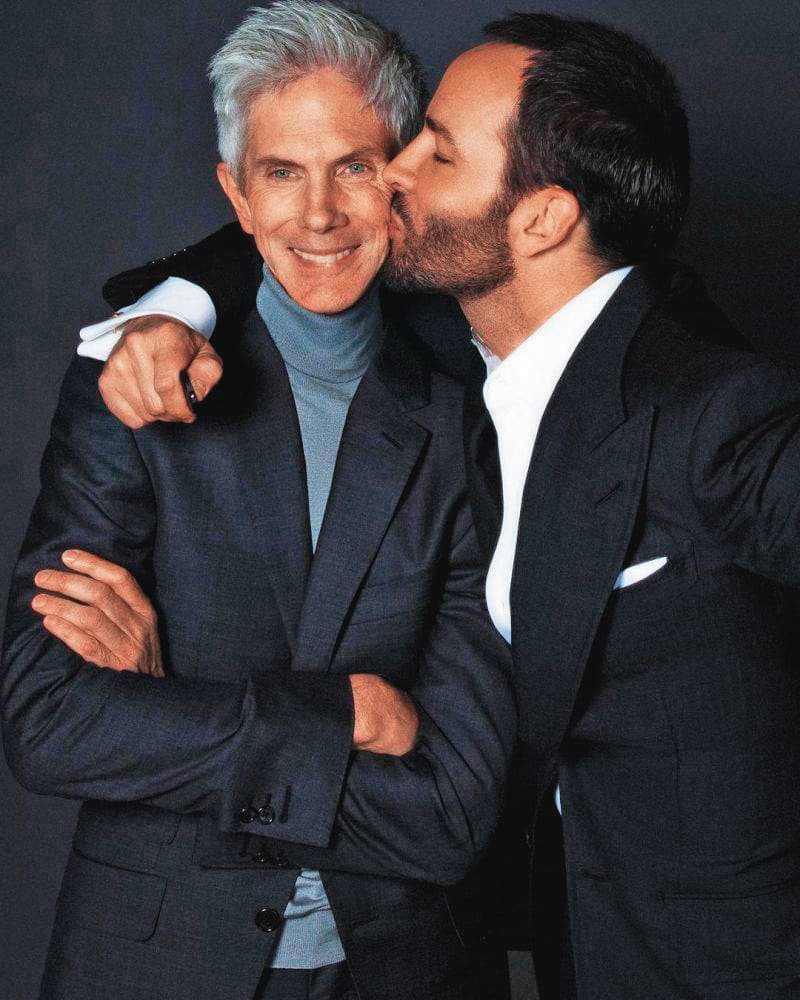 Tom Ford(右)對相差13歲的Richard Buckley二見鍾情,成為時尚圈佳話。(翻攝自Tom Ford IG)