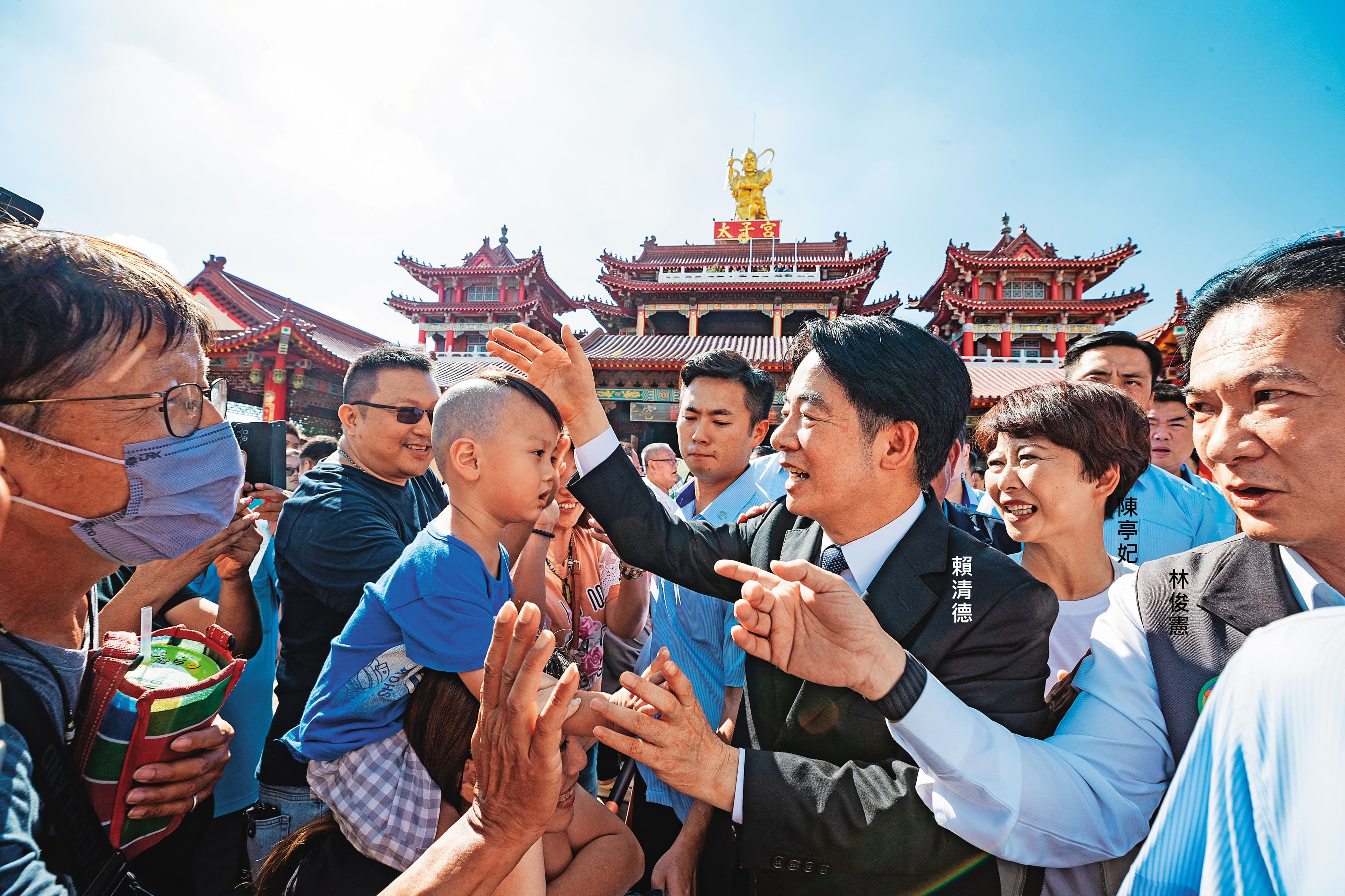 賴清德在台南的支持意向至關重要,2名潛力選將都主打「信賴」口號。(總統府提供)