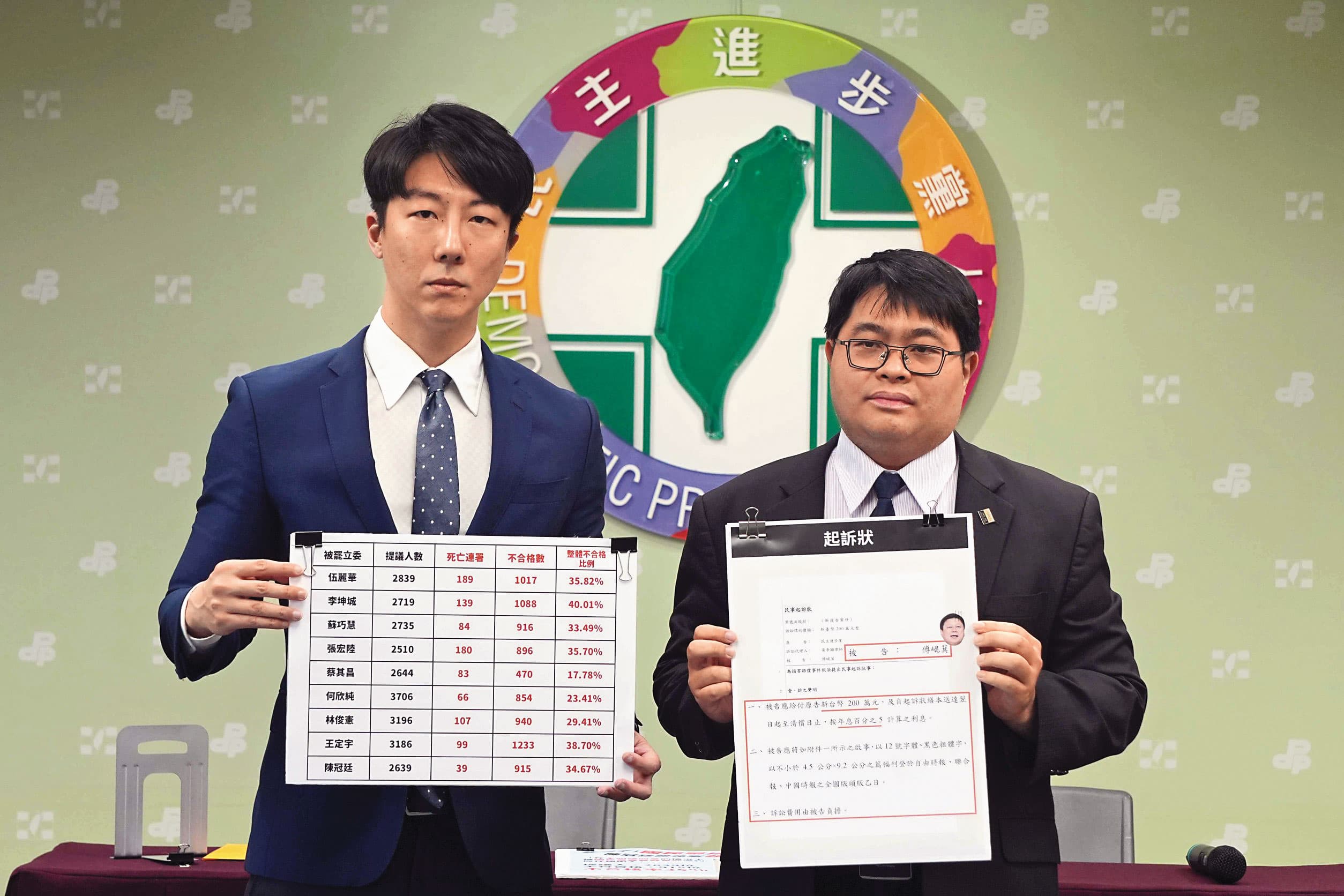 民進黨與罷團分進合擊,近日接連在黨部開記者會抨擊國民黨連署造假。(民進黨提供)